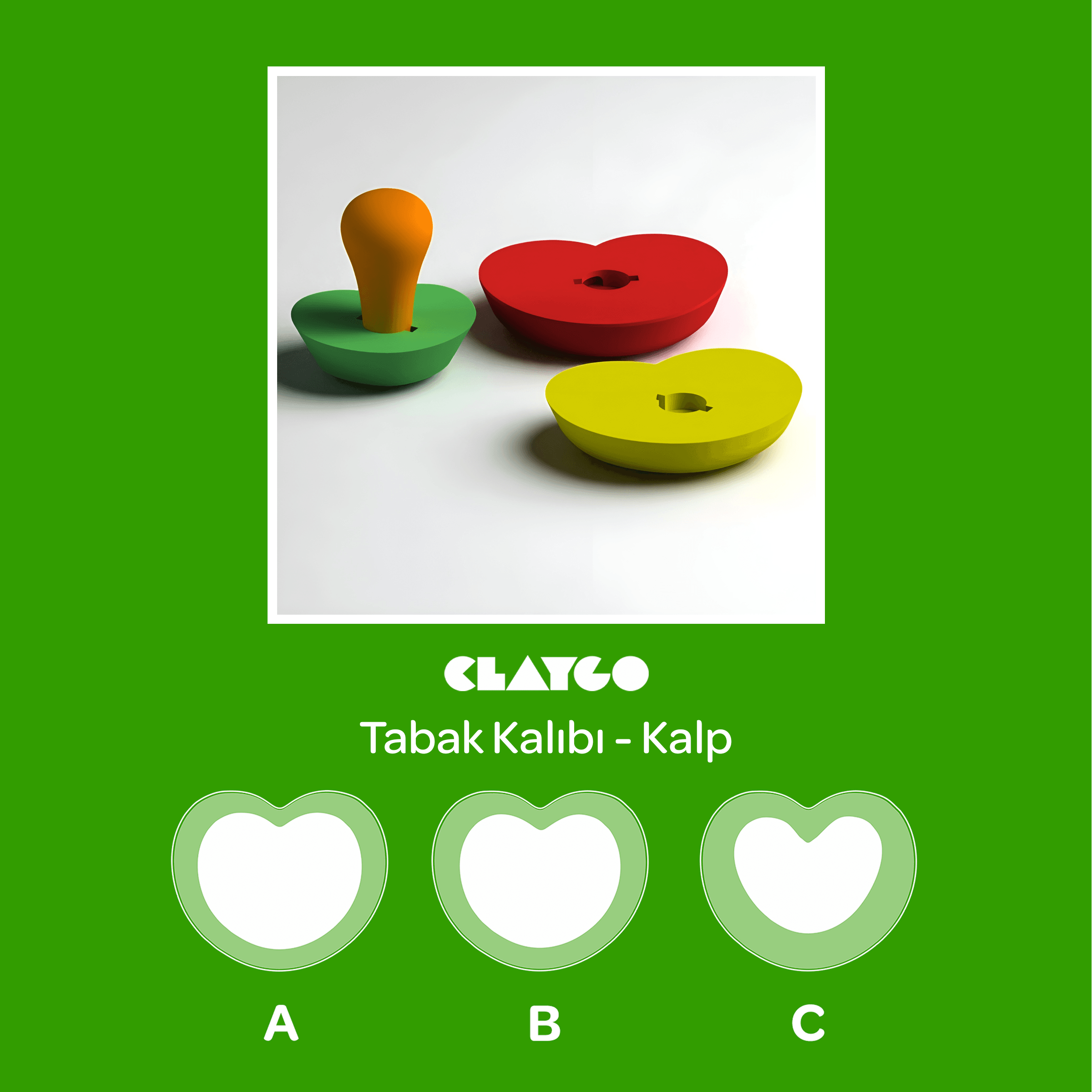 Tabak Kalıbı - Kalp