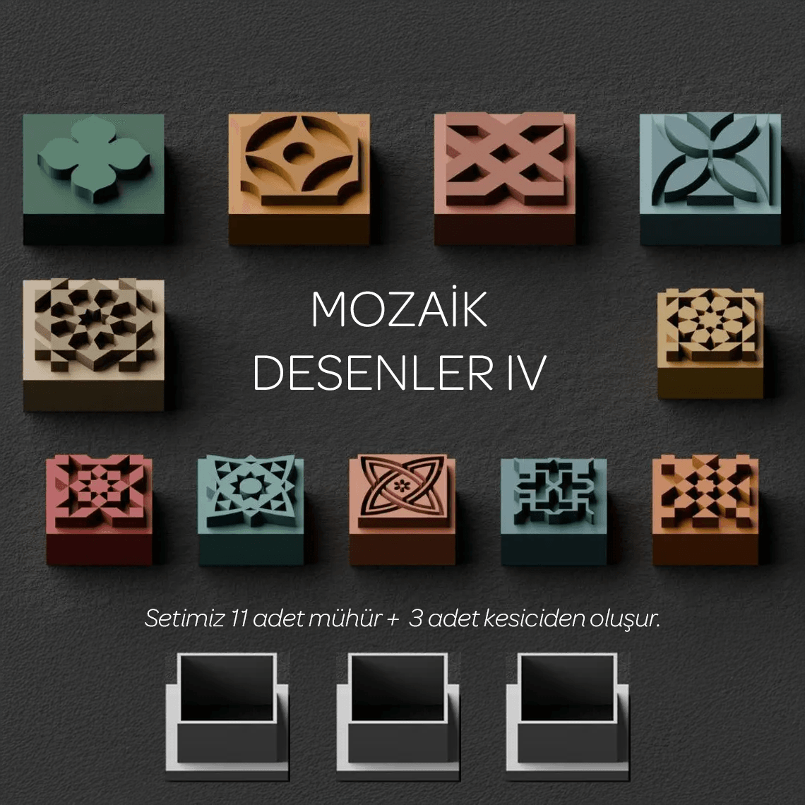 Mozaik Desenler IV - Mühür ve Kesici Set