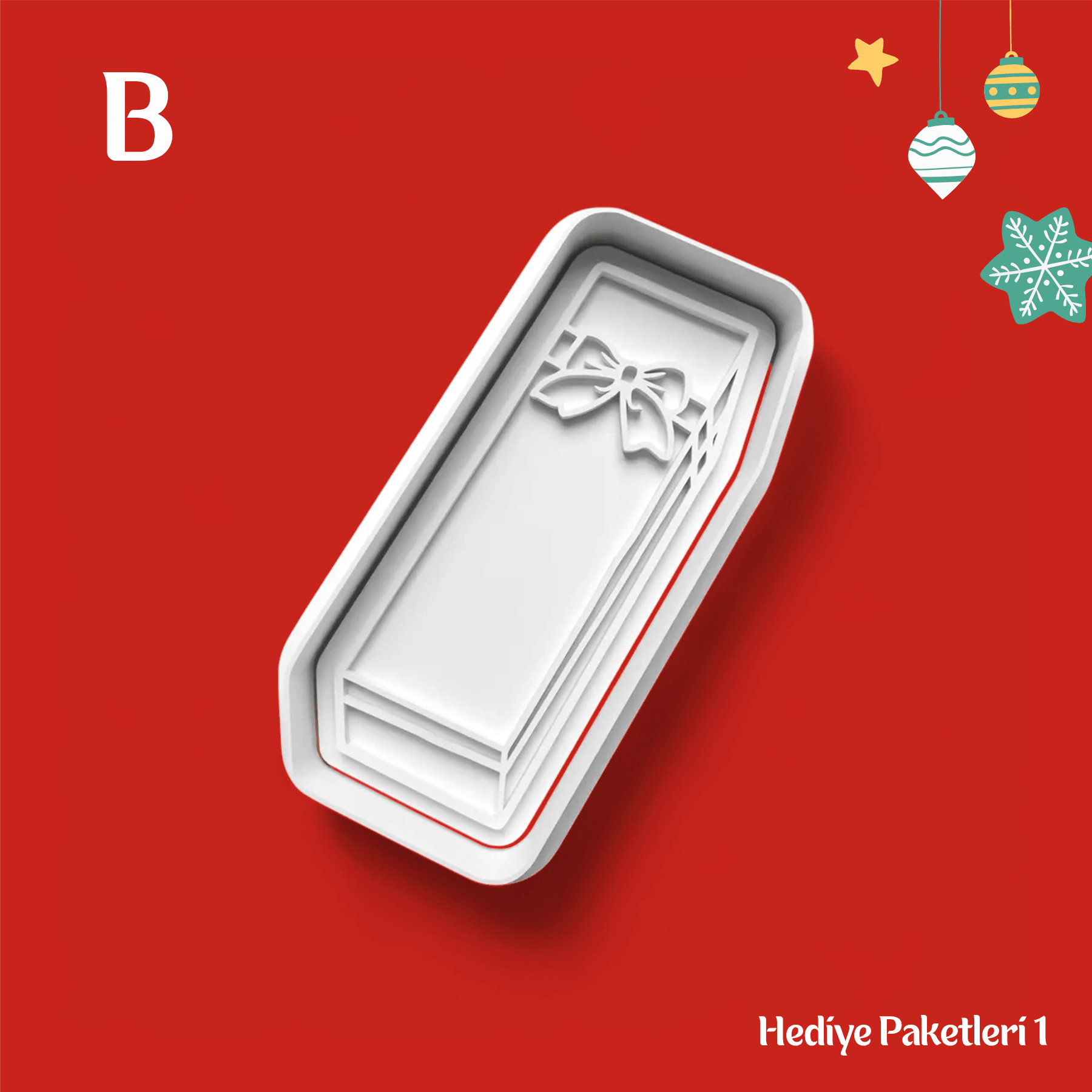 Hediye Paketleri 1 - Kurabiye Kalıbı Damga ve Kesici Set