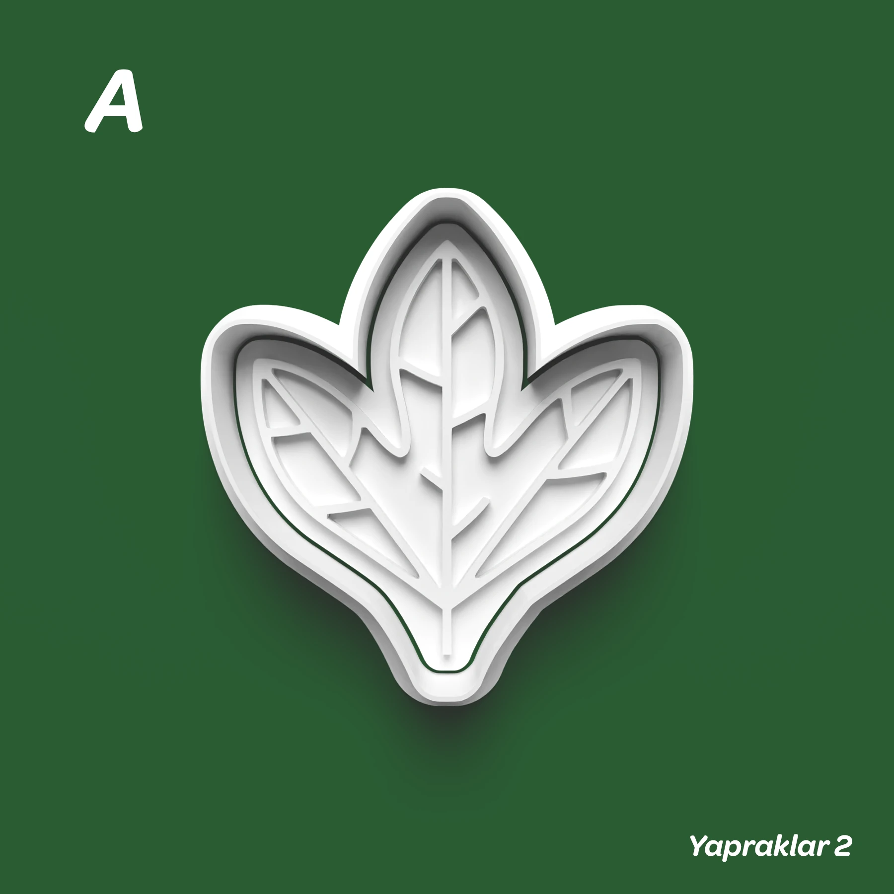 Yapraklar 2 - Kurabiye Kalıbı Damga ve Kesici Set