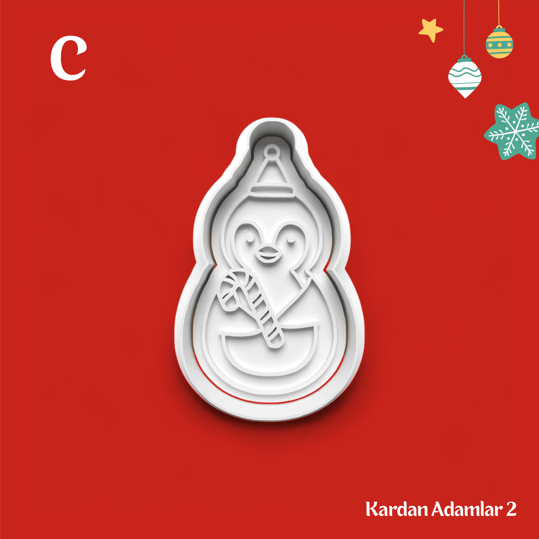 Kardan Adamlar 2 - Kurabiye Kalıbı Damga ve Kesici Set