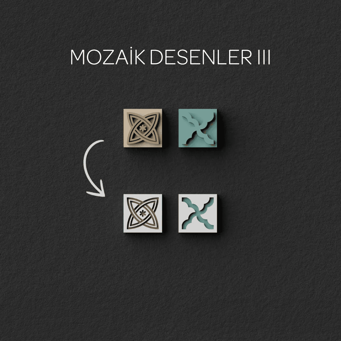 Mozaik Desenler III - Mühür ve Kesici Set