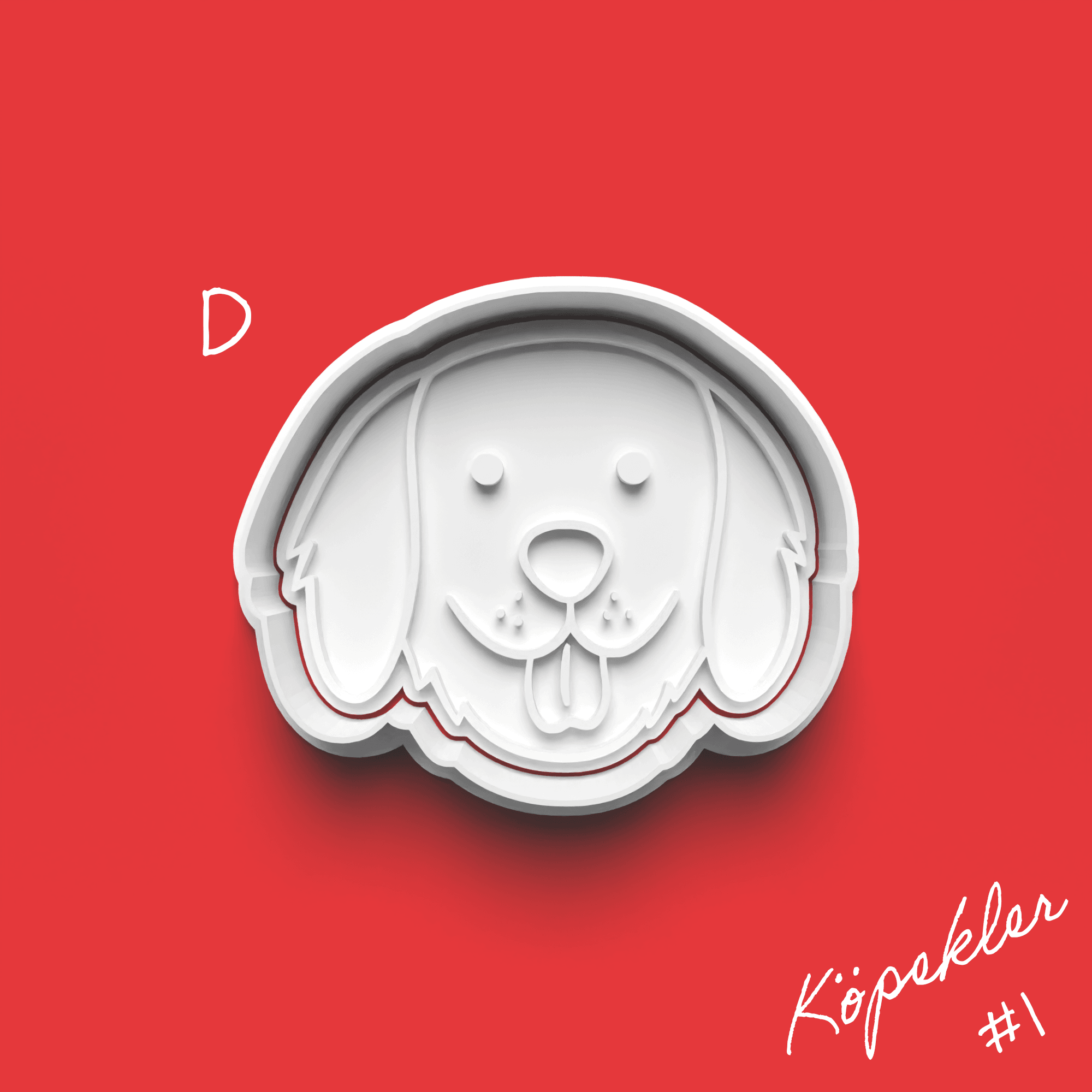 Köpekler #1 Serisi Kurabiye Kalıbı Damga ve Kesici Seti