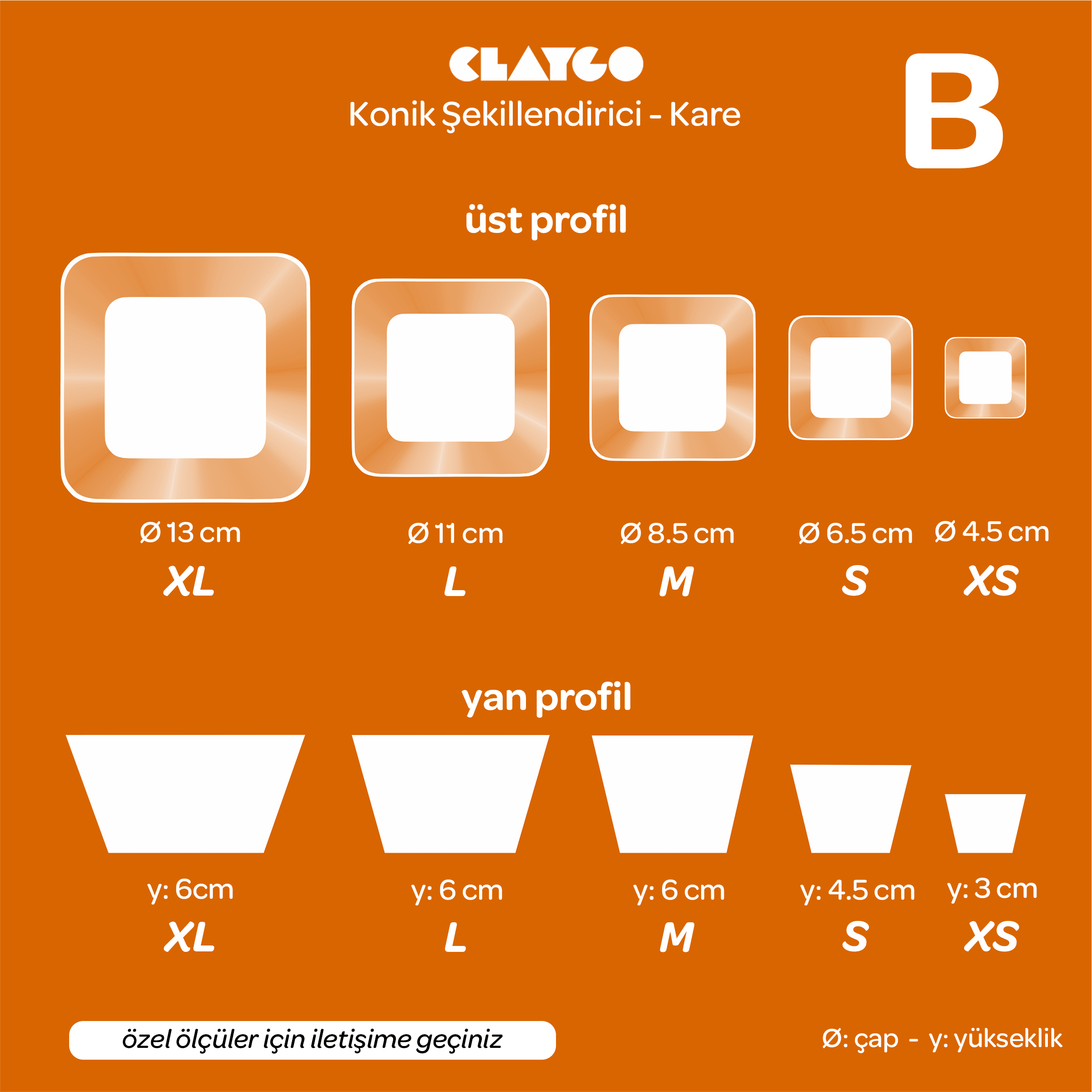 Konik Şekillendirici - Kare Modeli