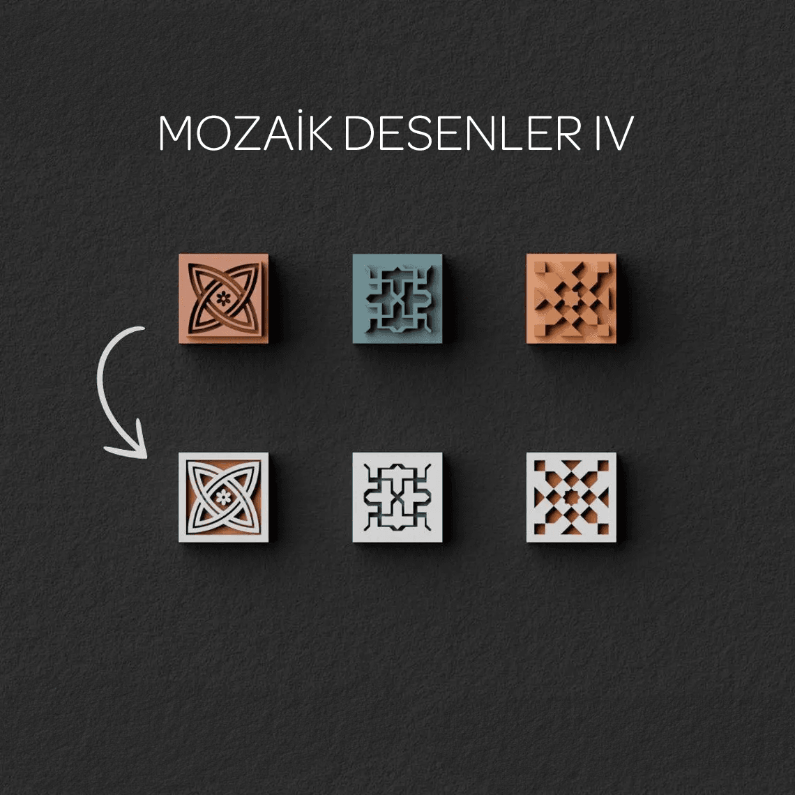 Mozaik Desenler IV - Mühür ve Kesici Set