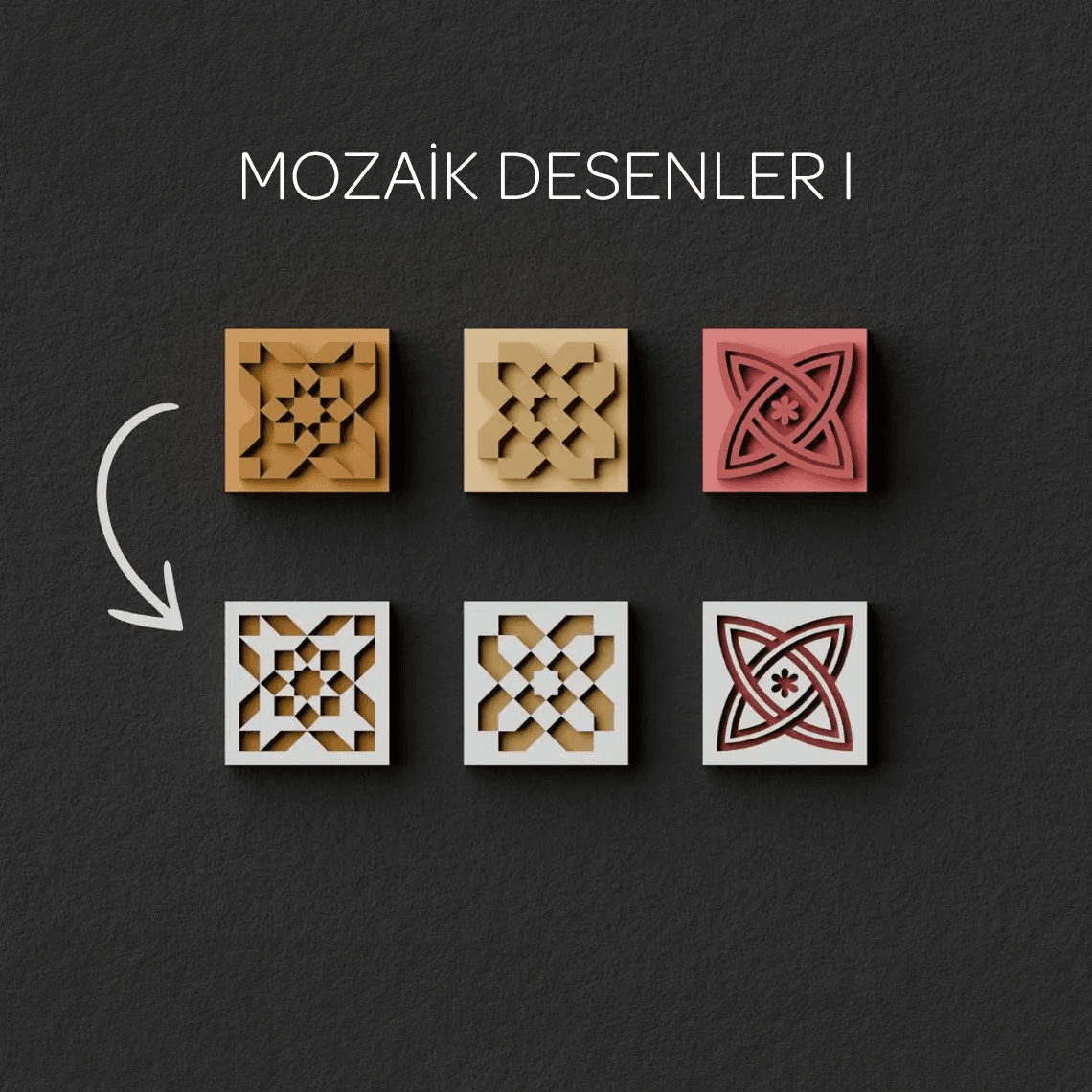 Mozaik Desenler I - Mühür ve Kesici Set