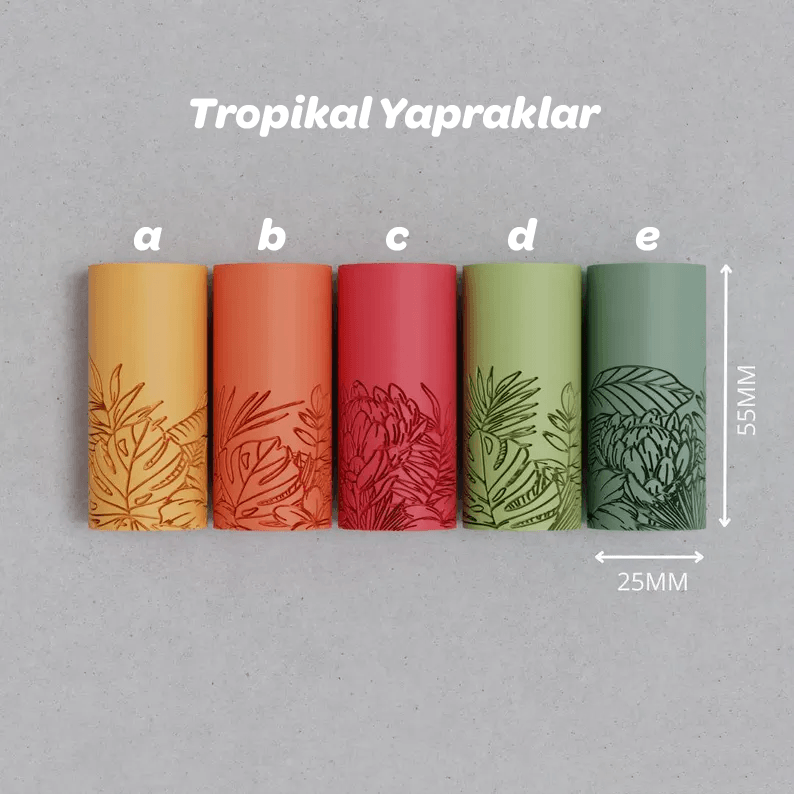 Tropikal Yapraklar Doku Ruloları