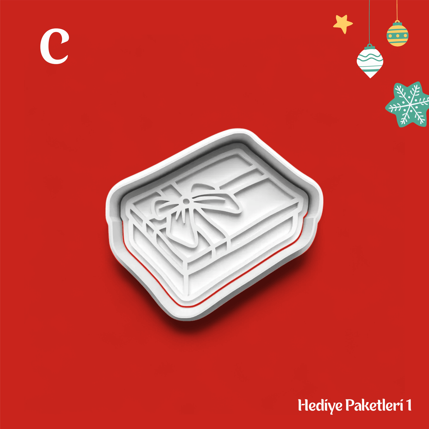 Hediye Paketleri 1 - Kurabiye Kalıbı Damga ve Kesici Set
