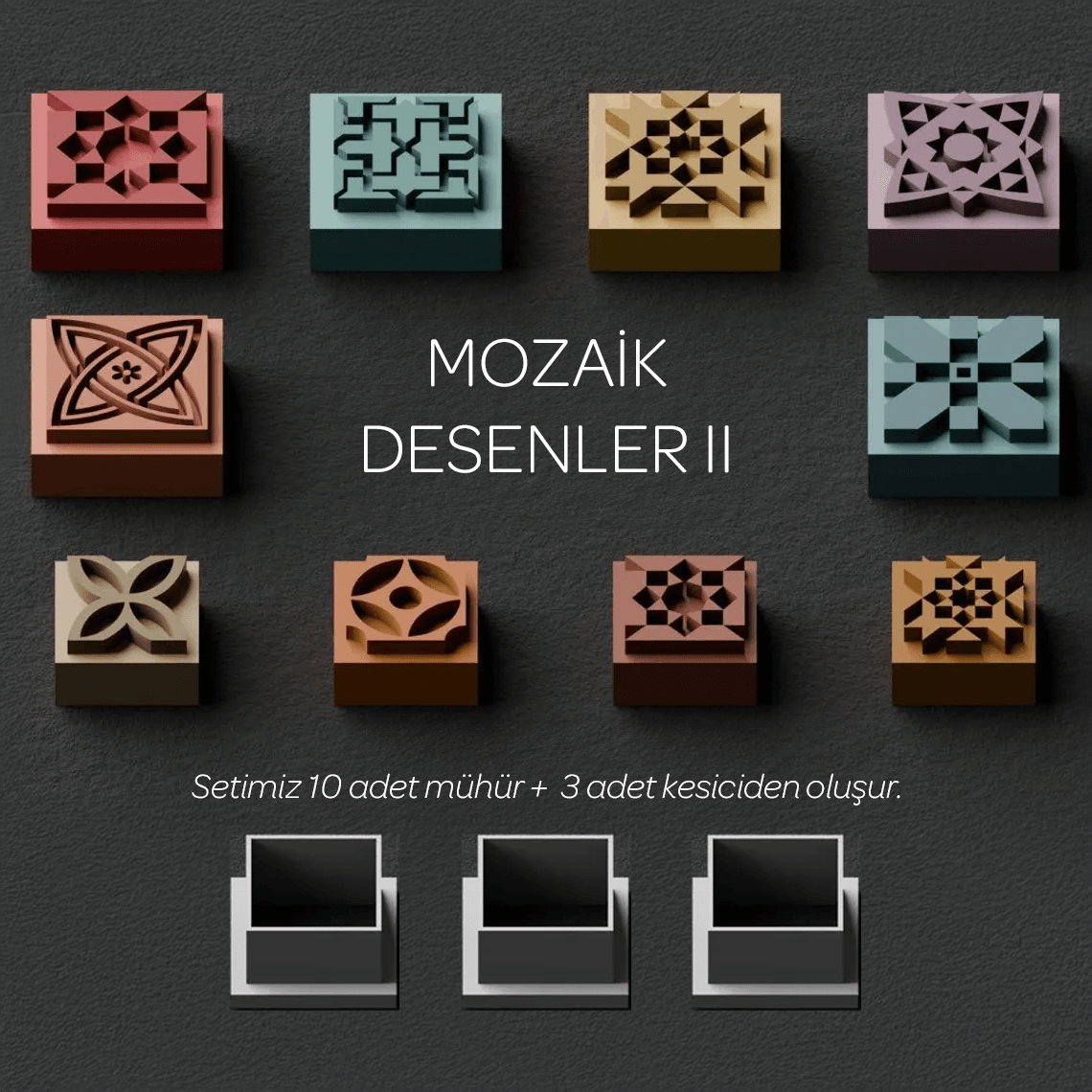 Mozaik Desenler II - Mühür ve Kesici Set