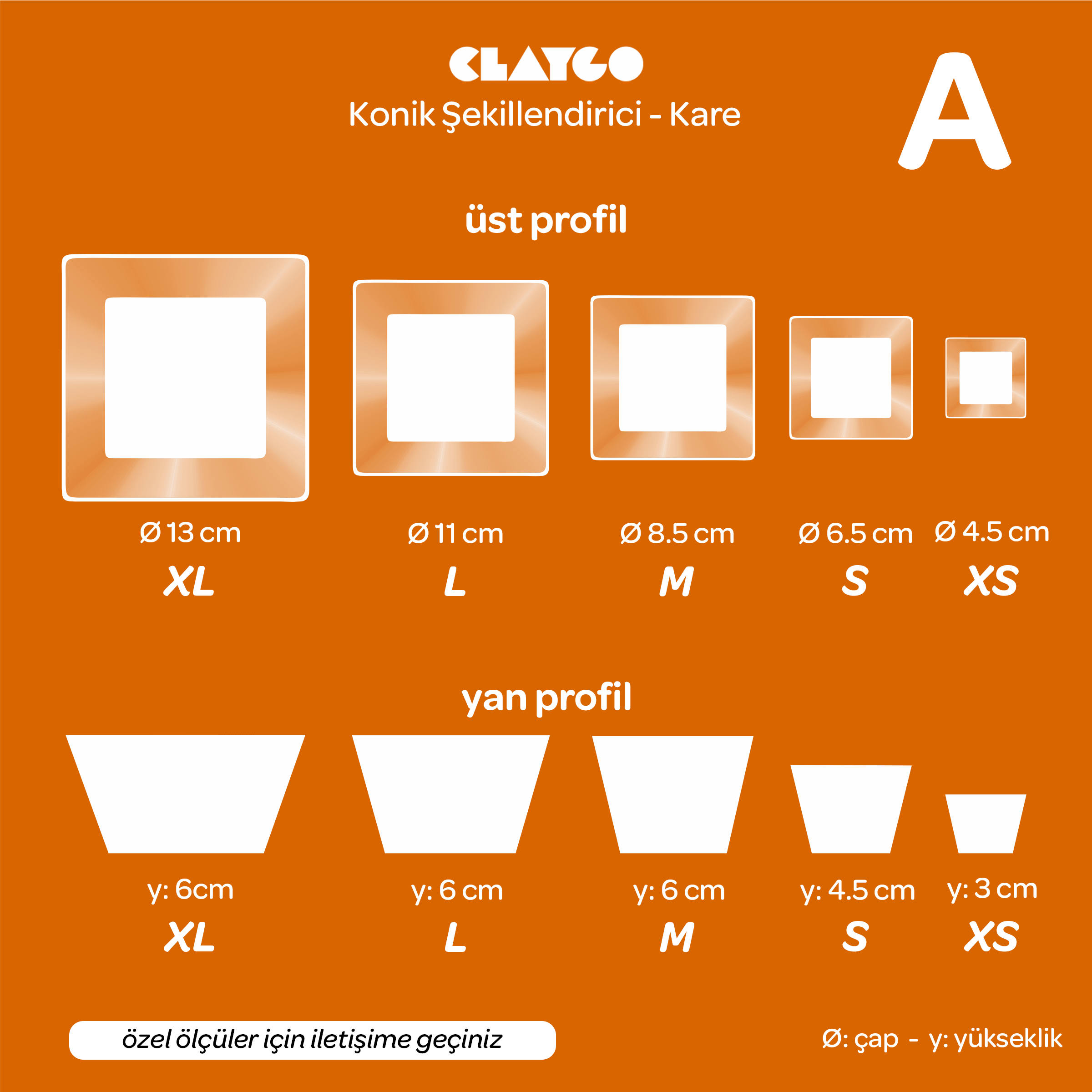 Konik Şekillendirici - Kare Modeli