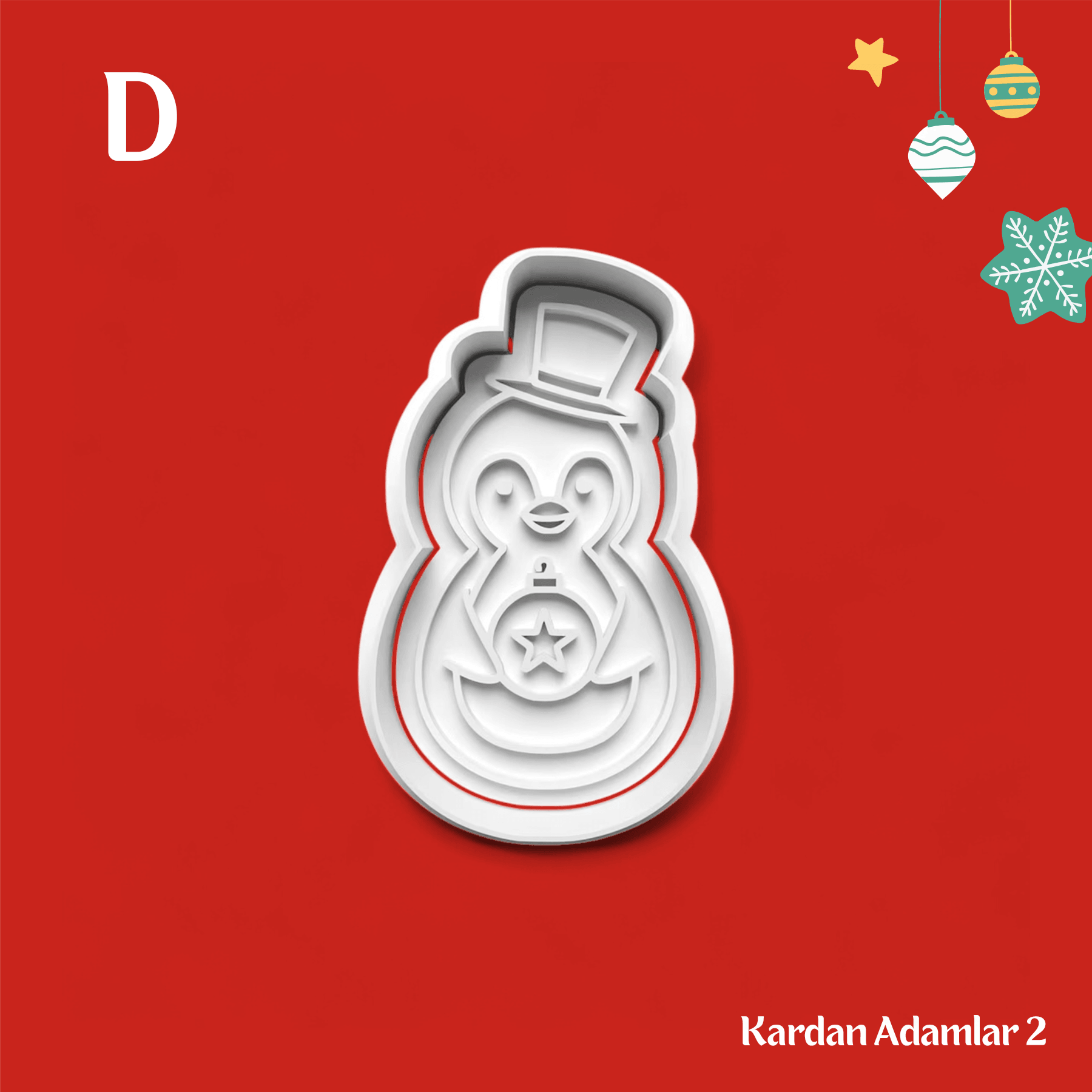 Kardan Adamlar 2 - Kurabiye Kalıbı Damga ve Kesici Set