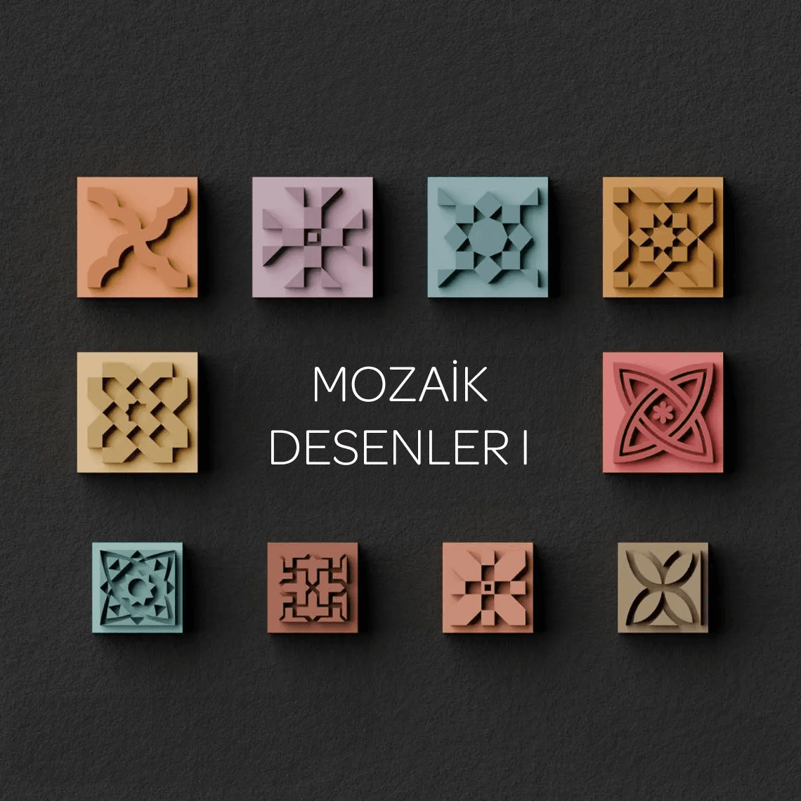 Mozaik Desenler I - Mühür ve Kesici Set
