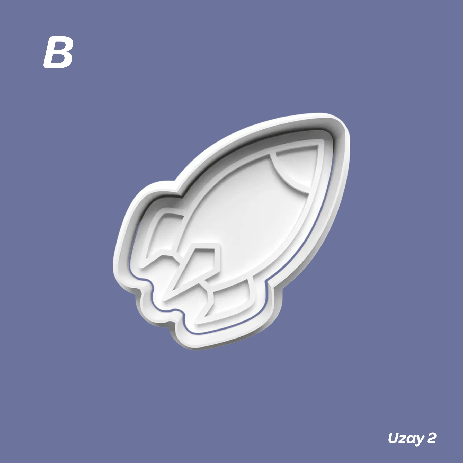 Uzay 2 Serisi - Kurabiye Kalıbı Damga ve Kesici Set