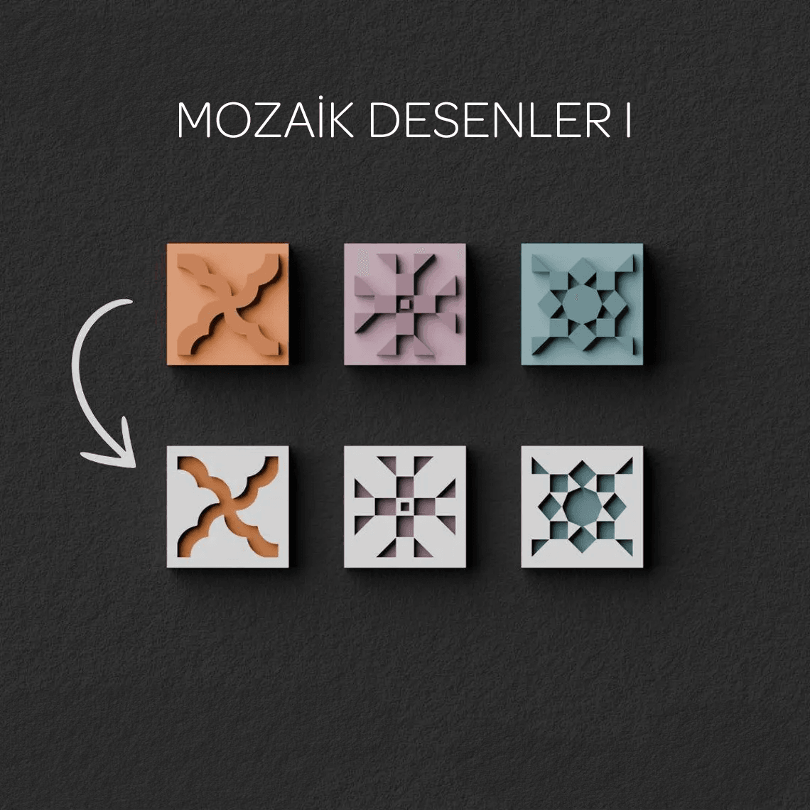 Mozaik Desenler I - Mühür ve Kesici Set