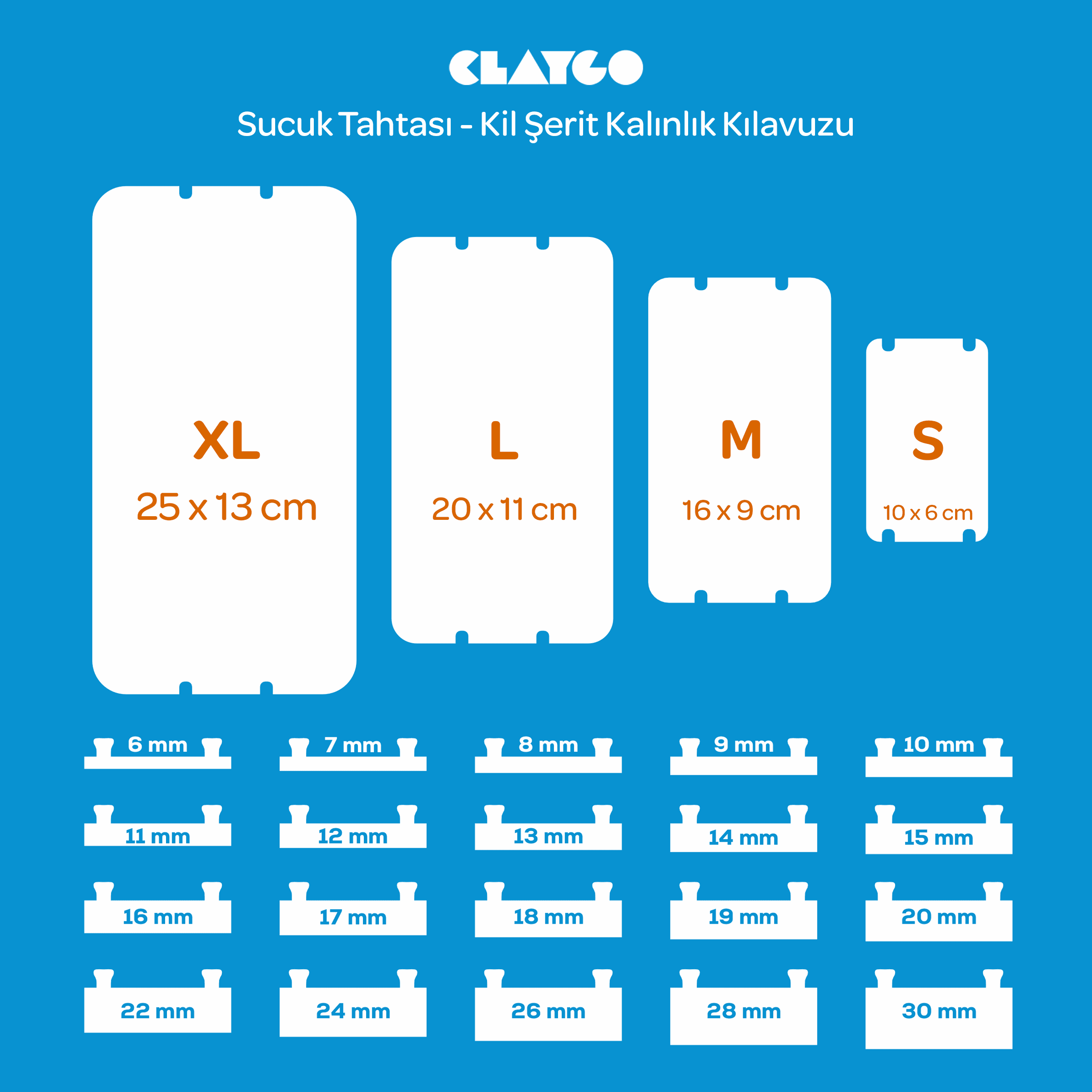 Sucuk Tahtası (Kil Şerit Kalınlık Kılavuzu)