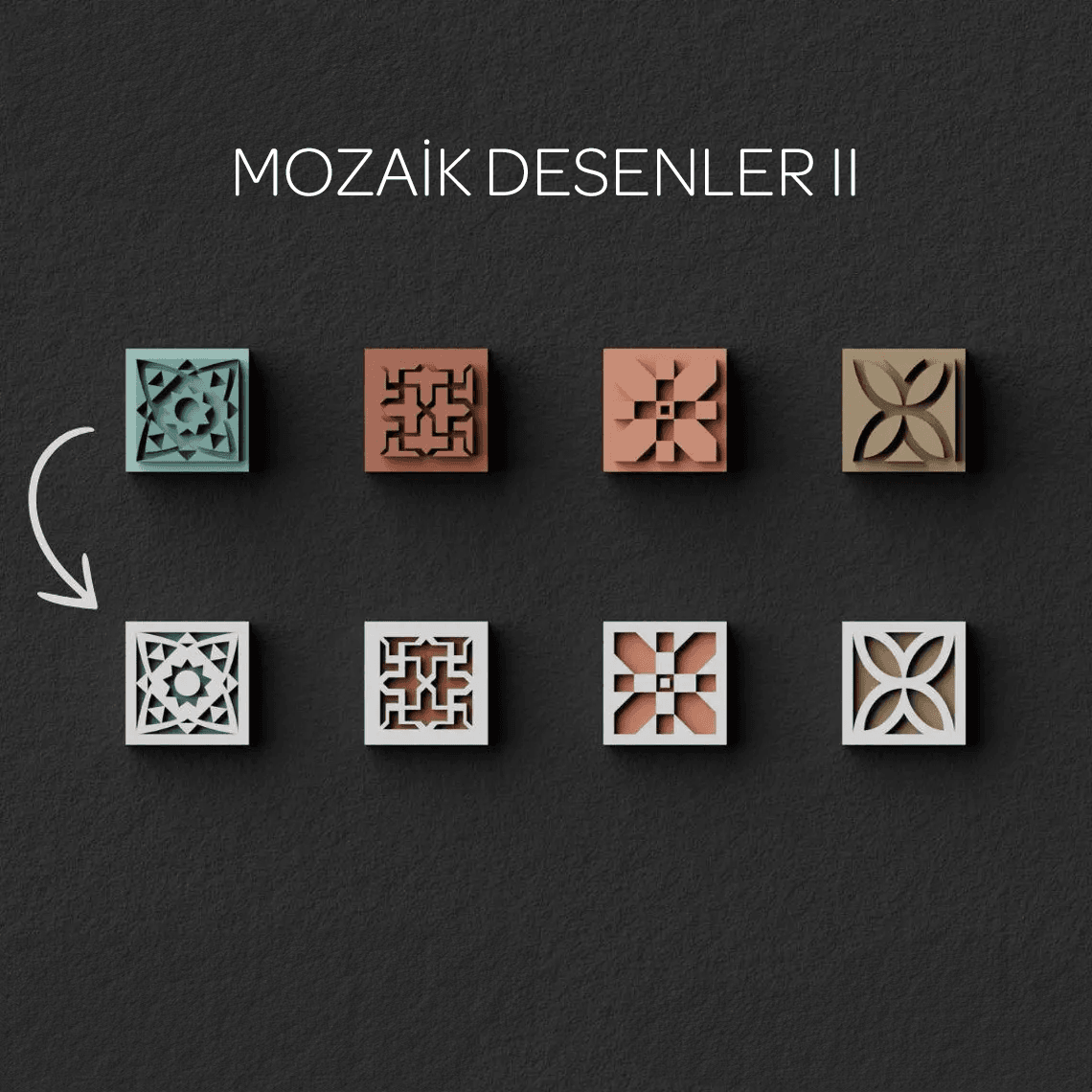 Mozaik Desenler II - Mühür ve Kesici Set