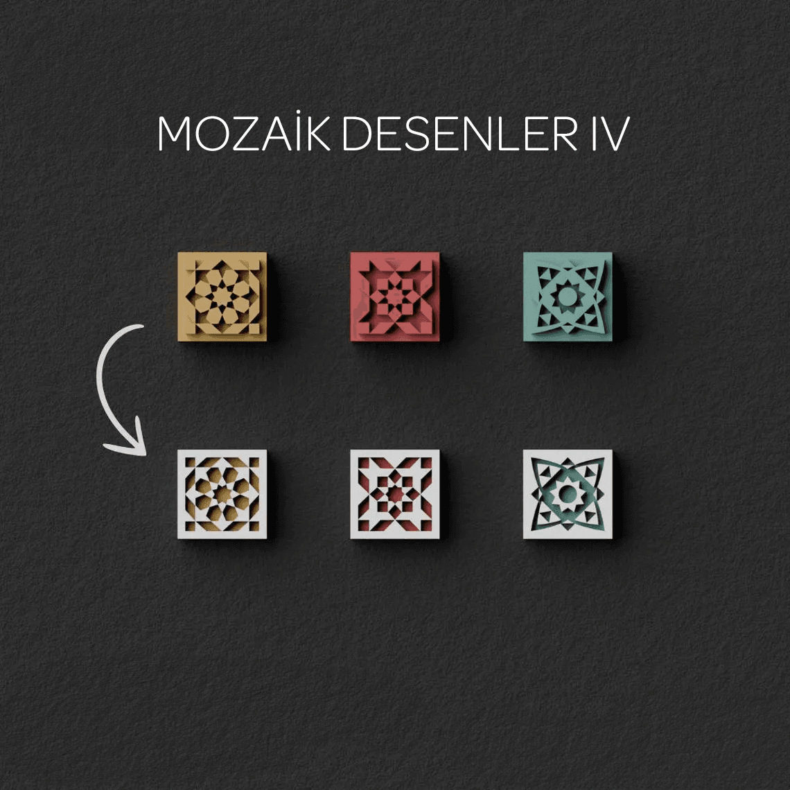 Mozaik Desenler IV - Mühür ve Kesici Set