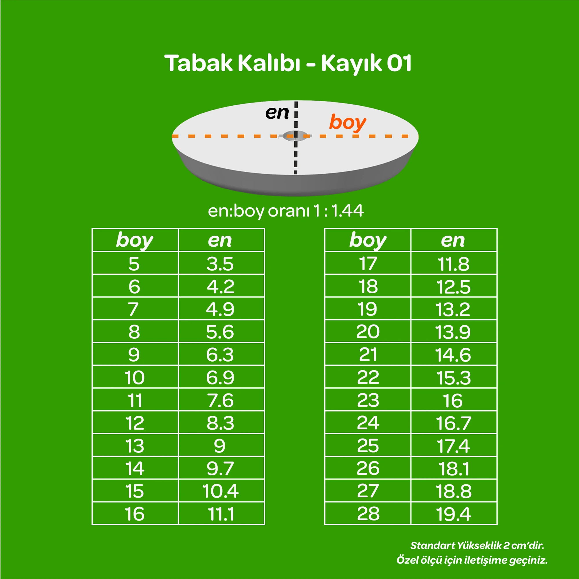 Tabak Kalıbı - Kayık 01