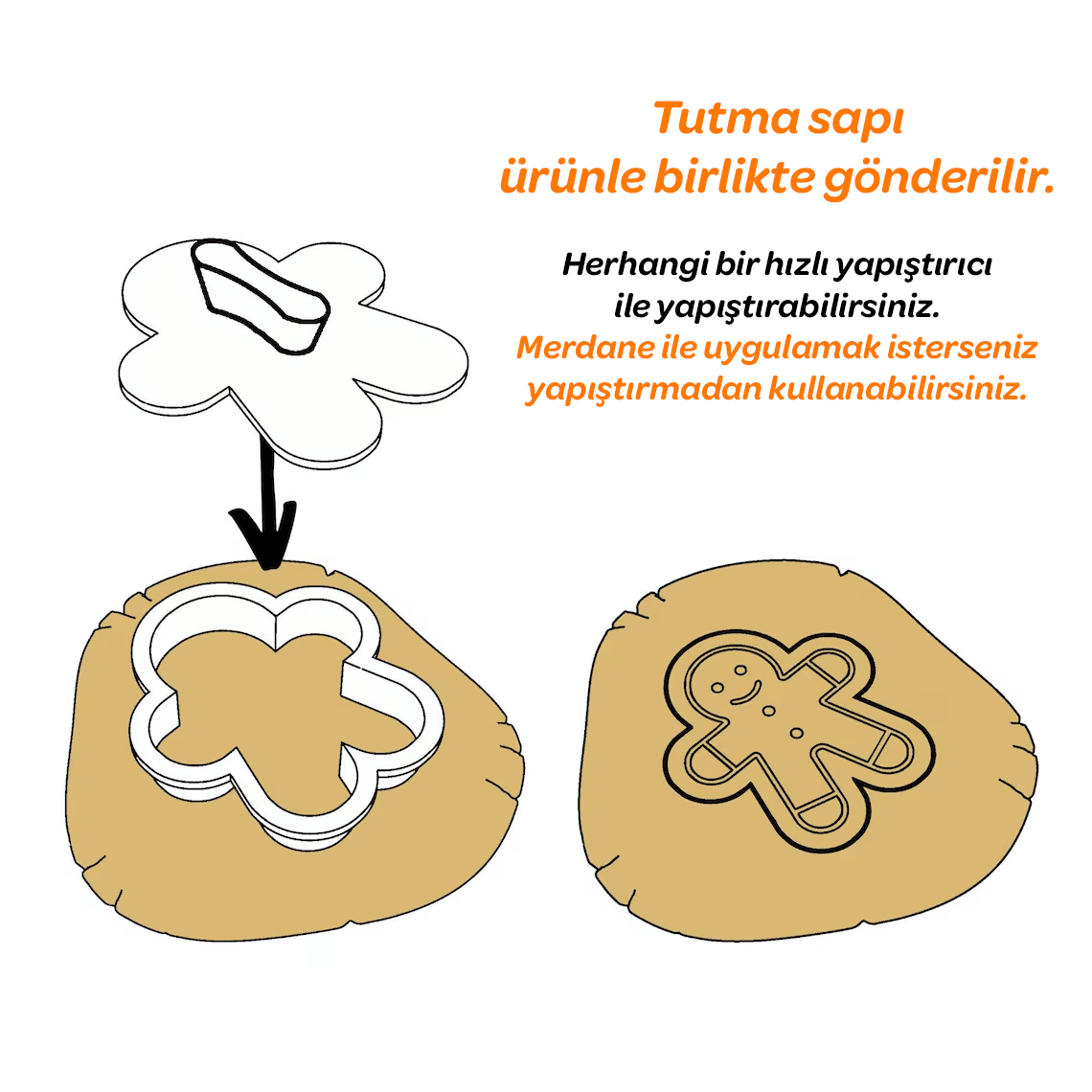 Ay Serisi Kurabiye Kalıbı Damga ve Kesici Seti