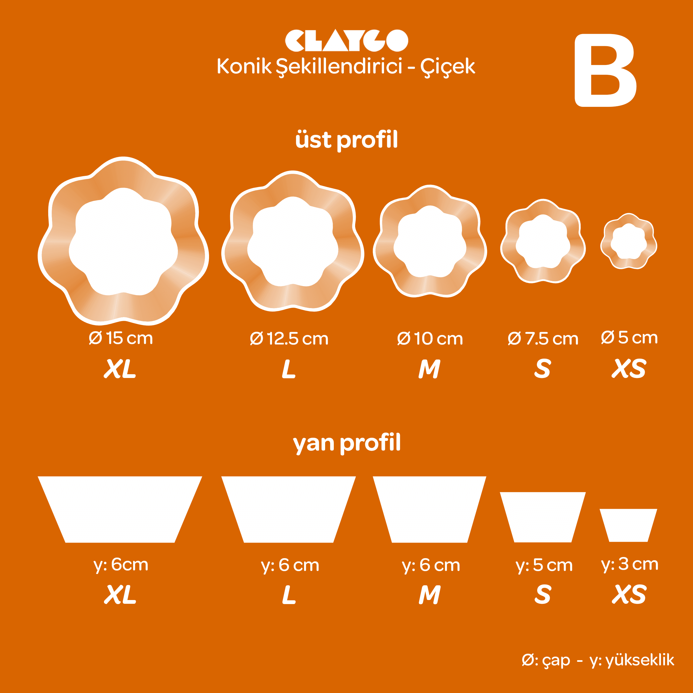 Konik Şekillendirici - Çiçek Modeli