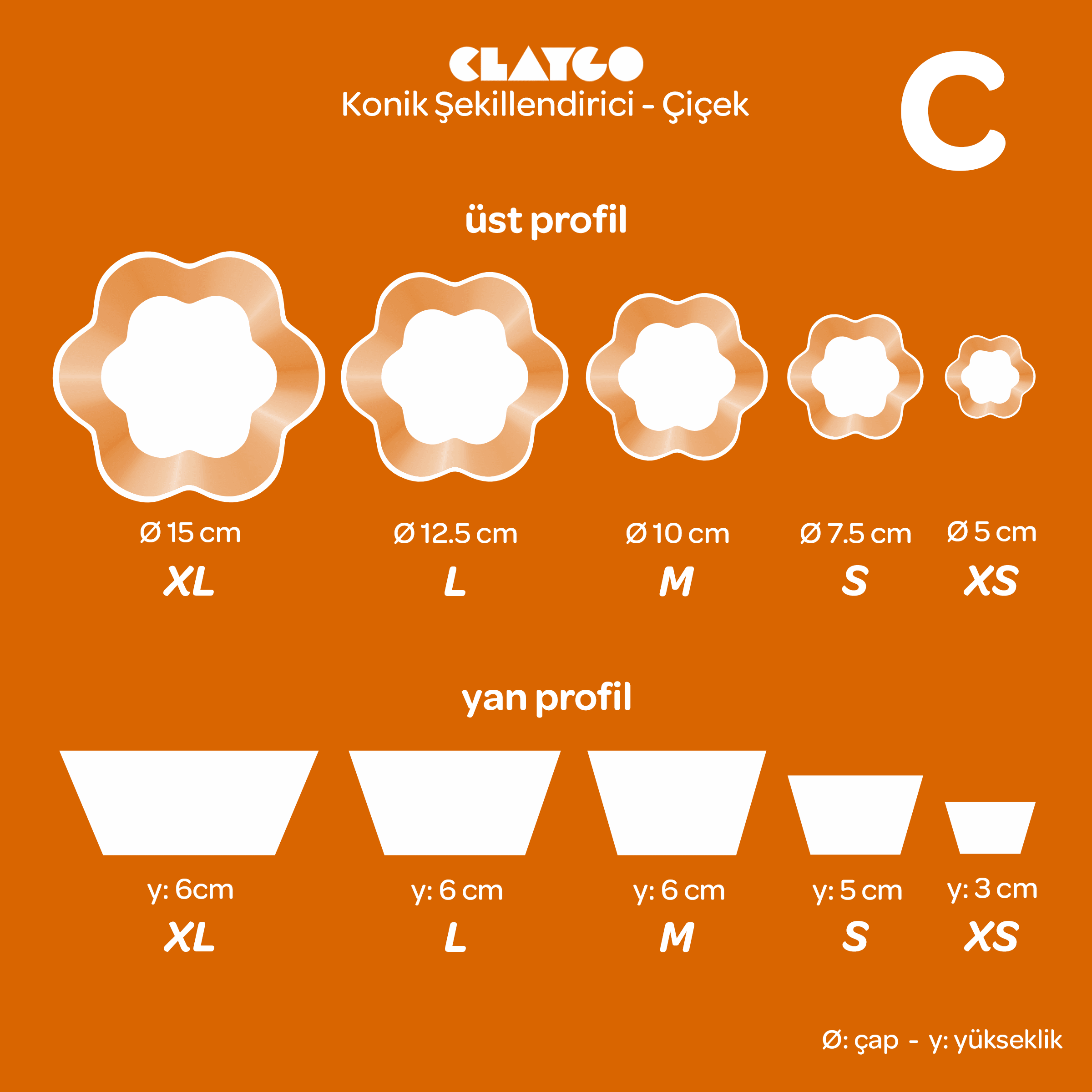 Konik Şekillendirici - Çiçek Modeli