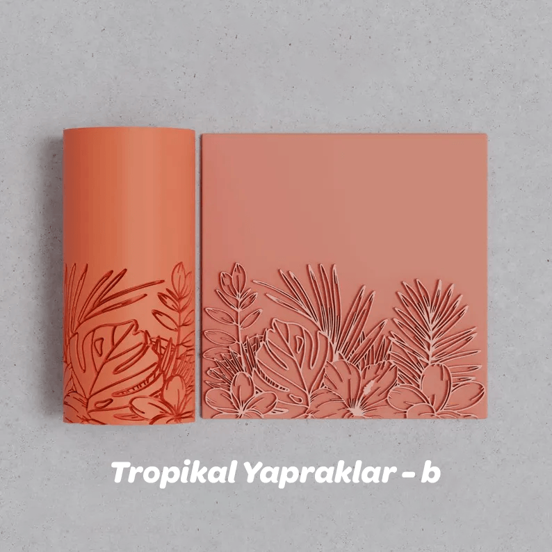 Tropikal Yapraklar Doku Ruloları