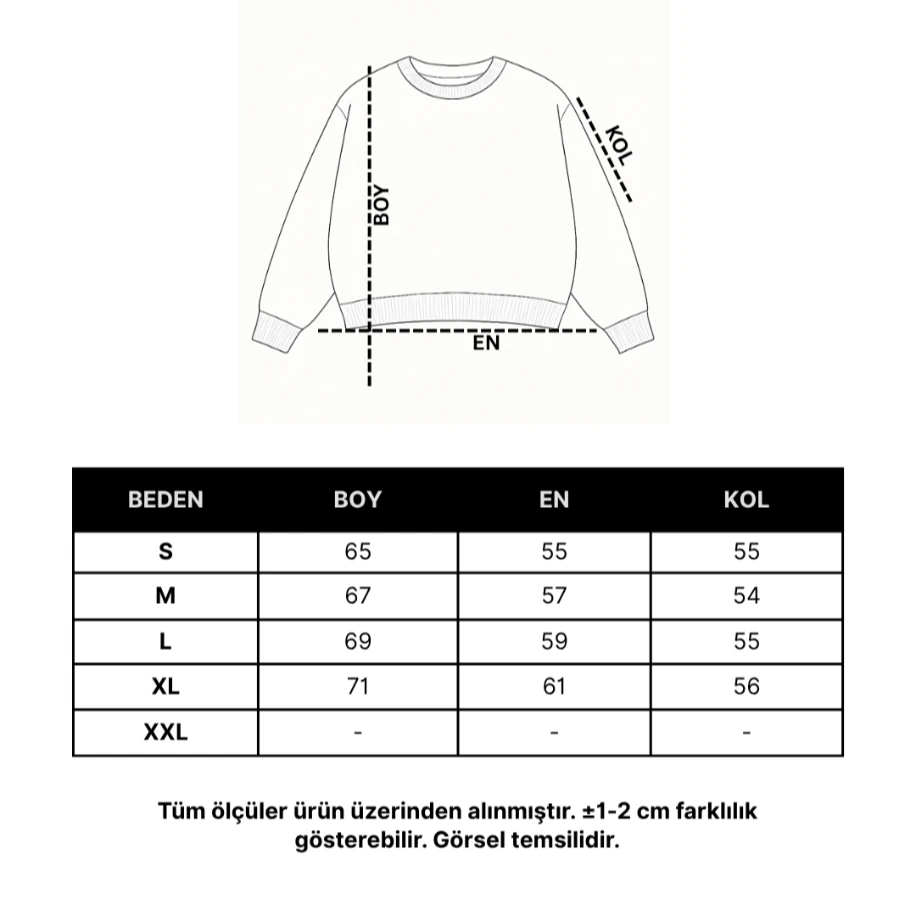 Oversized Nakışlı Desenli Triko Kazak – Siyah / Gri