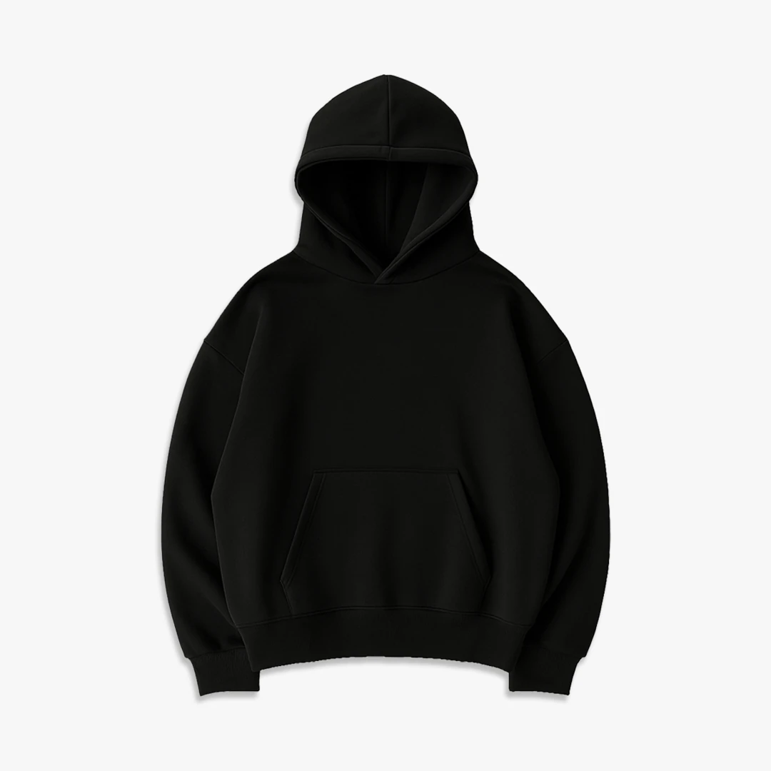 Heavyweight Boxy Fit Hoodie - Siyah
