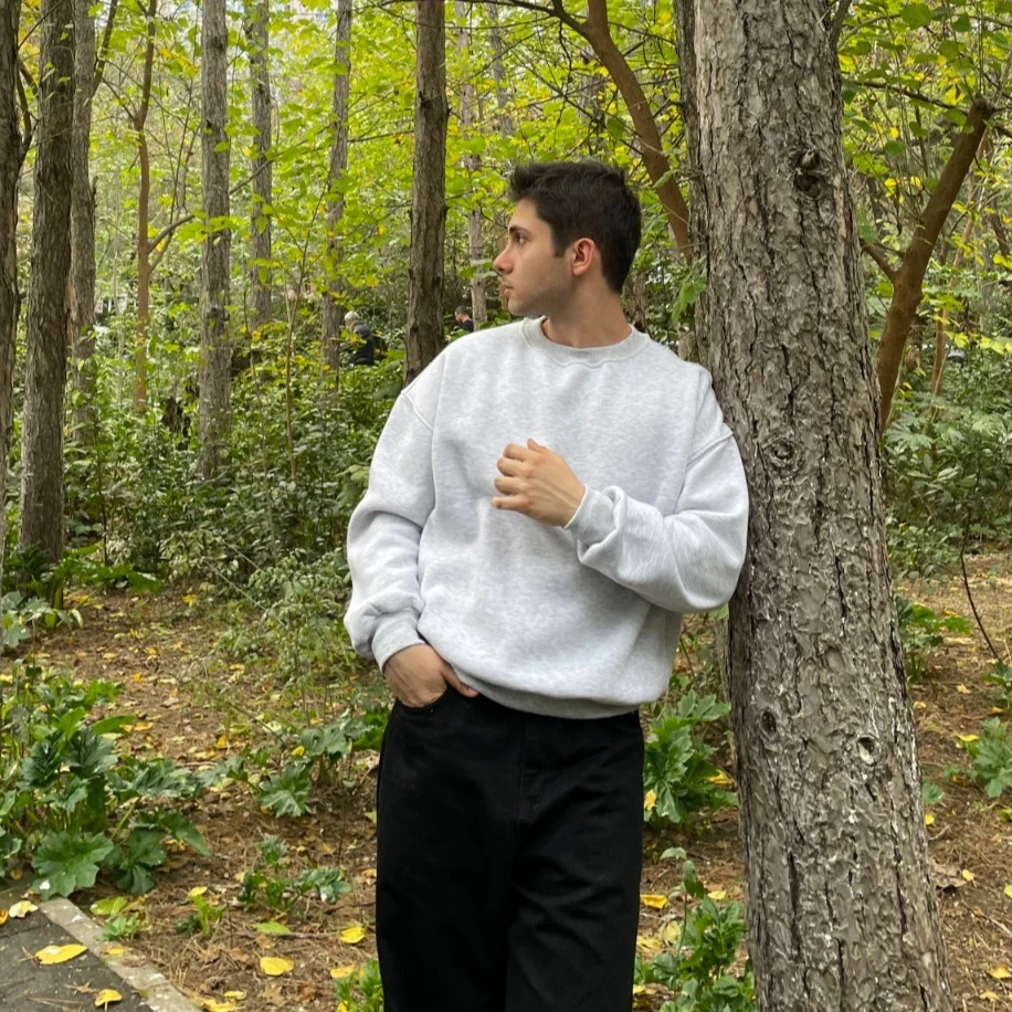 Oversized Boxy Fit Sweatshirt – Gri Melanj image