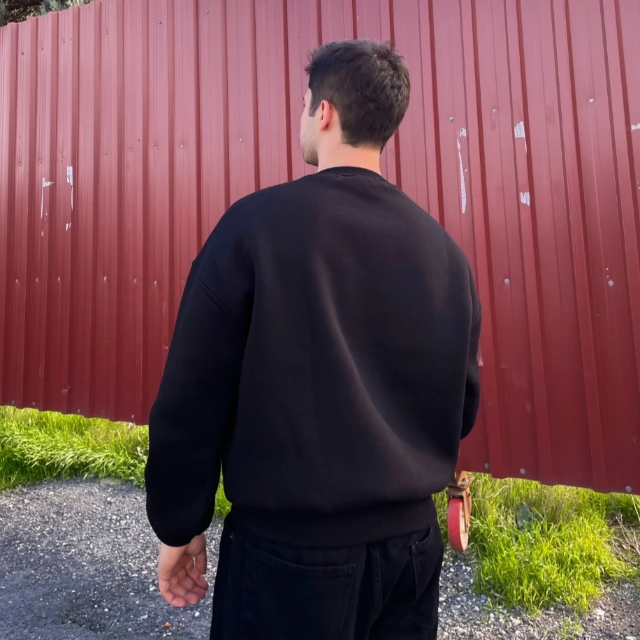 Oversized Boxy Fit Sweatshirt – Siyah