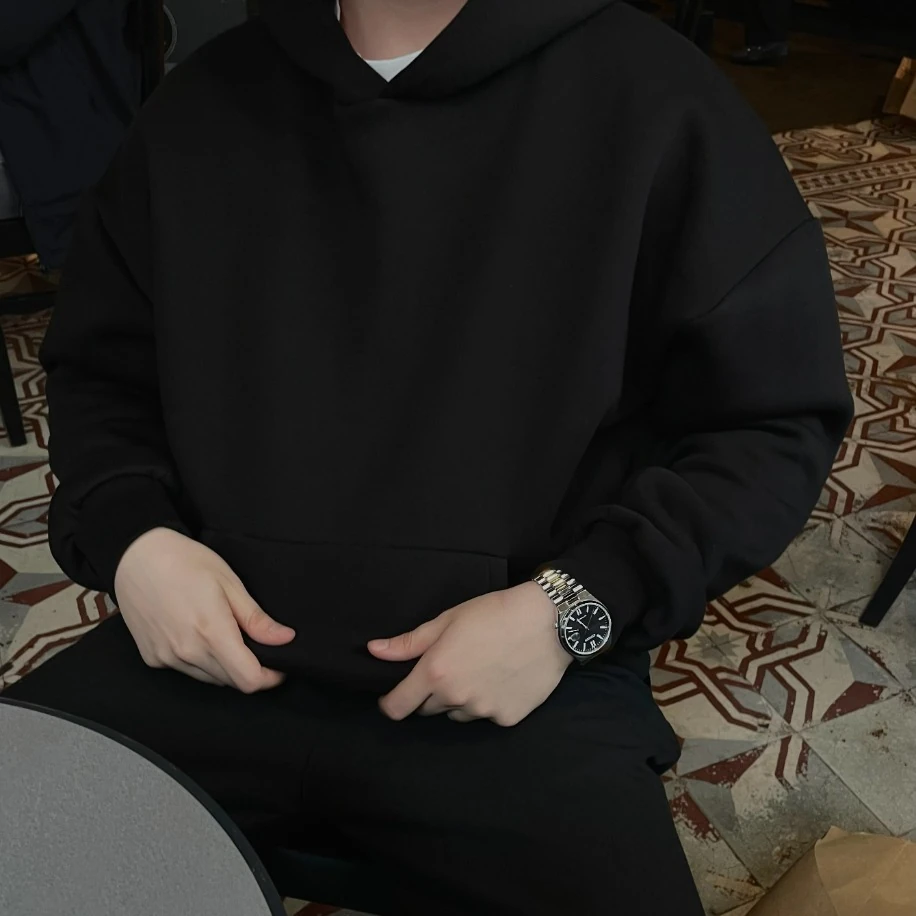 Oversized Boxy Fit Hoodie – Siyah