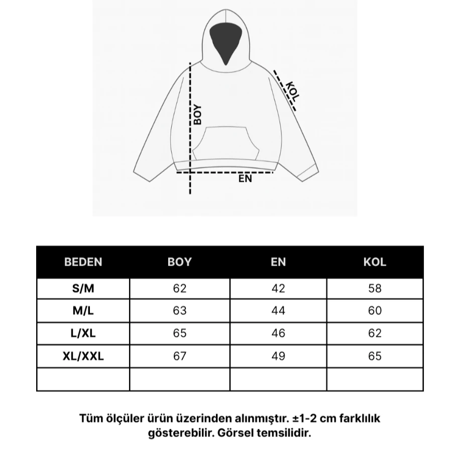 Heavyweight Oversized Boxy Fit Hoodie - Gri Melanj