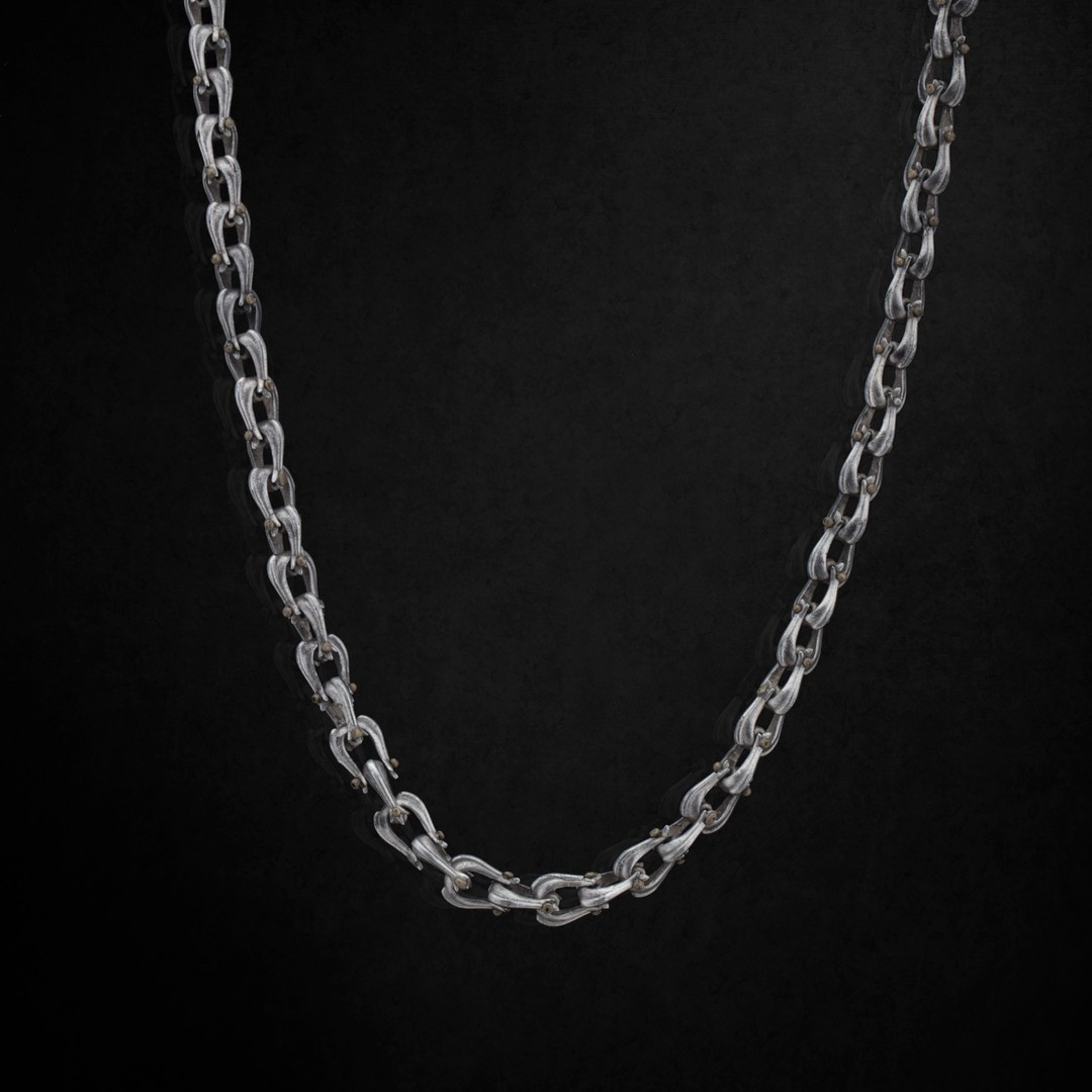 The Caspian - 925k Oxidized Sterling Silver Chain for Men