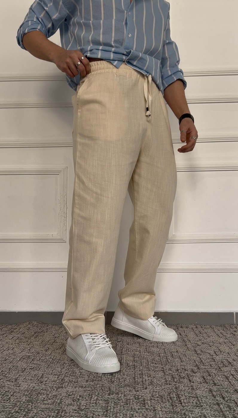 Ham Keten Baggy Pantolon