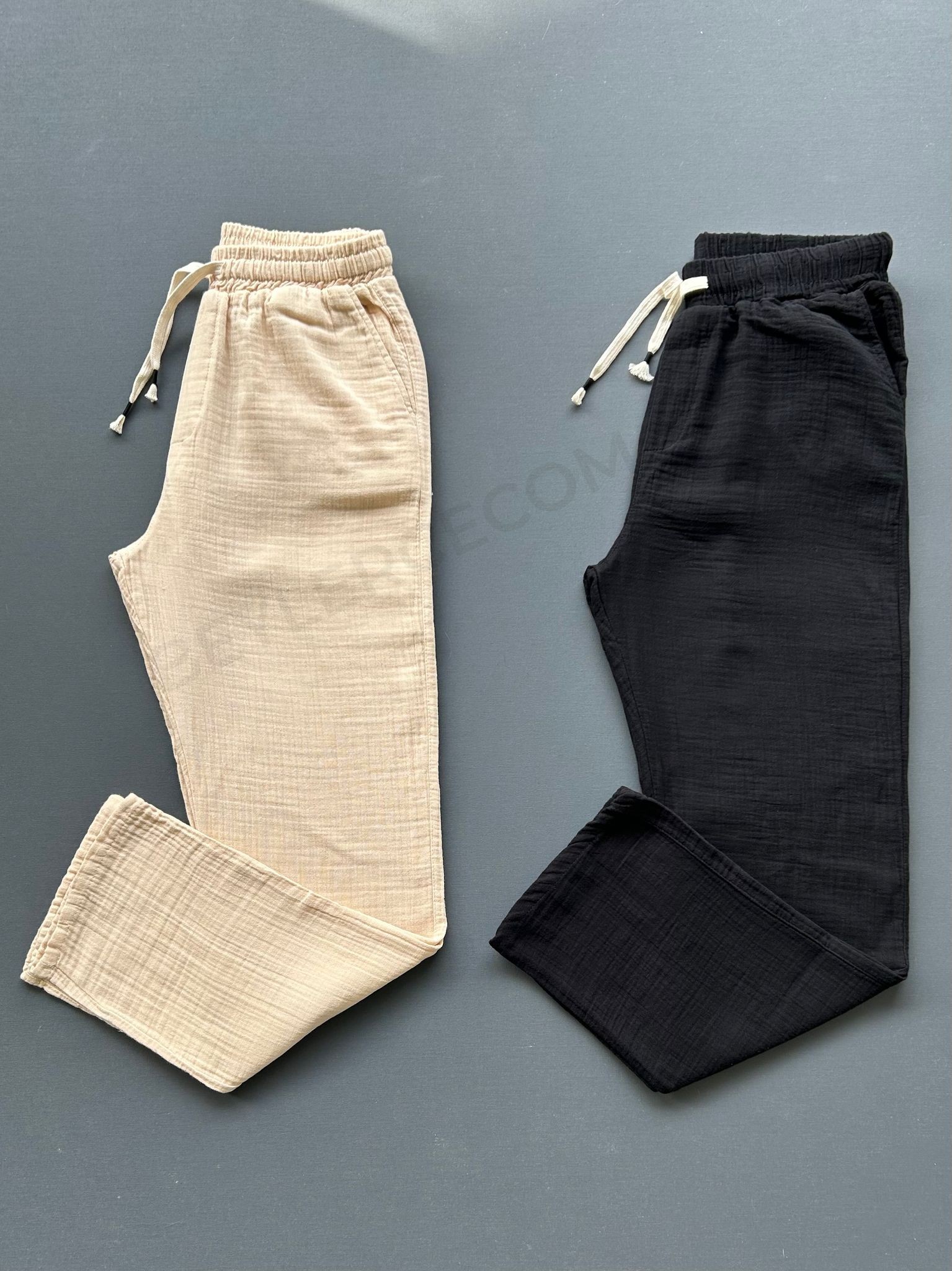 2 Adet Müslin Keten Pantolon
