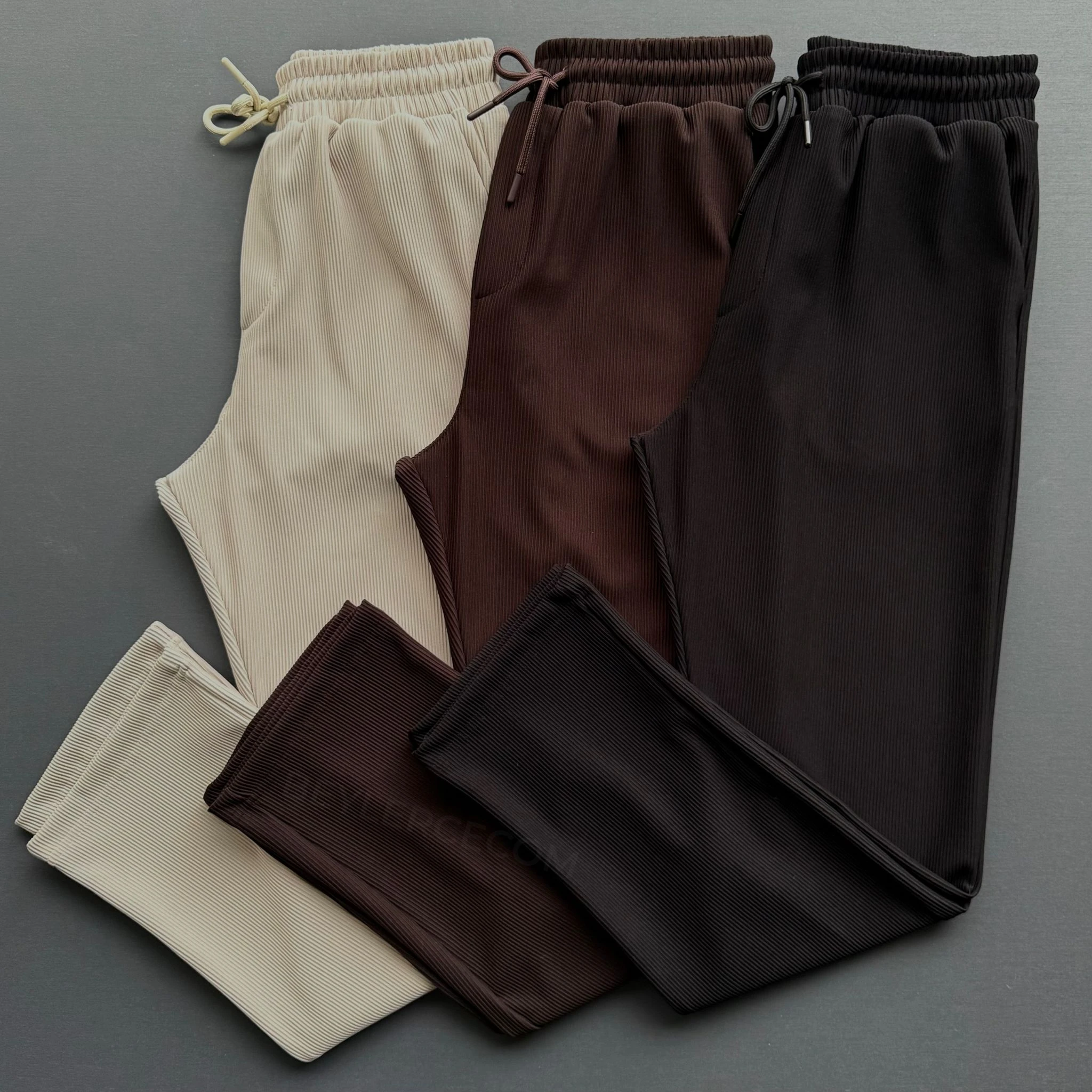 3 Adet Baggy Fitilli Bol Pantolon