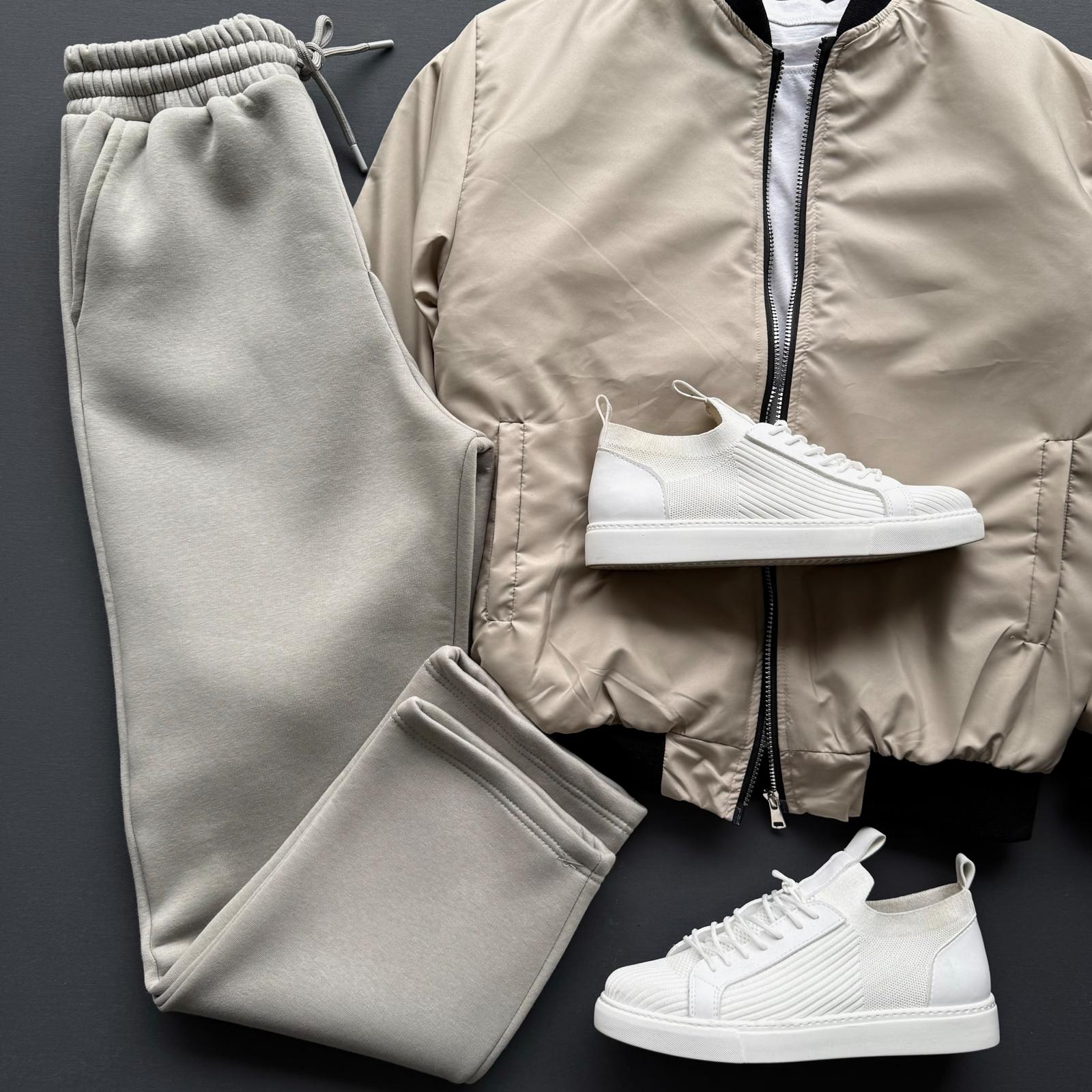 Oversize Bomber Ceket + Baggy Eşofman Kombin