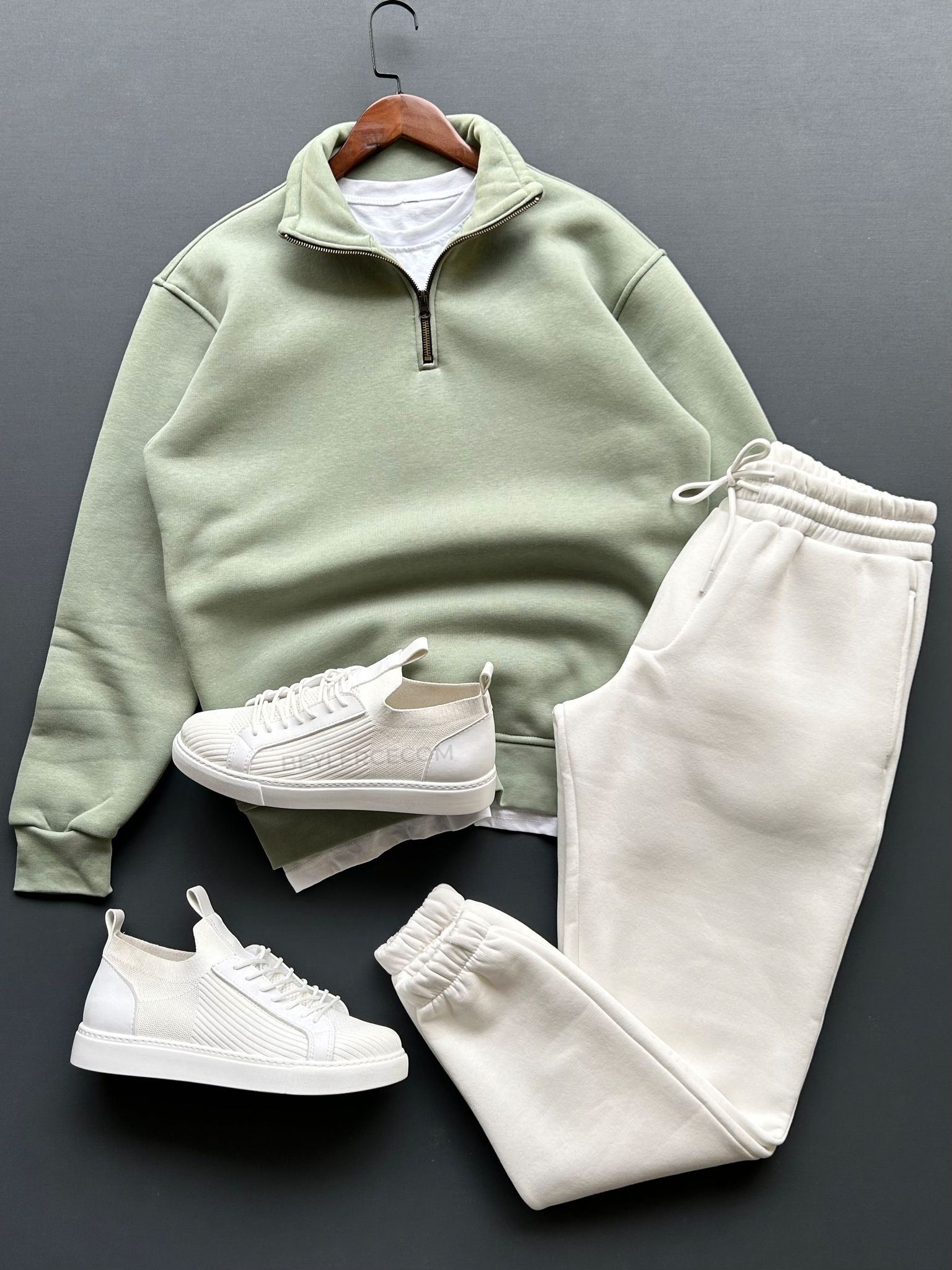 Üç İplik Şardonlu Sweatshirt + Eşofman Takım