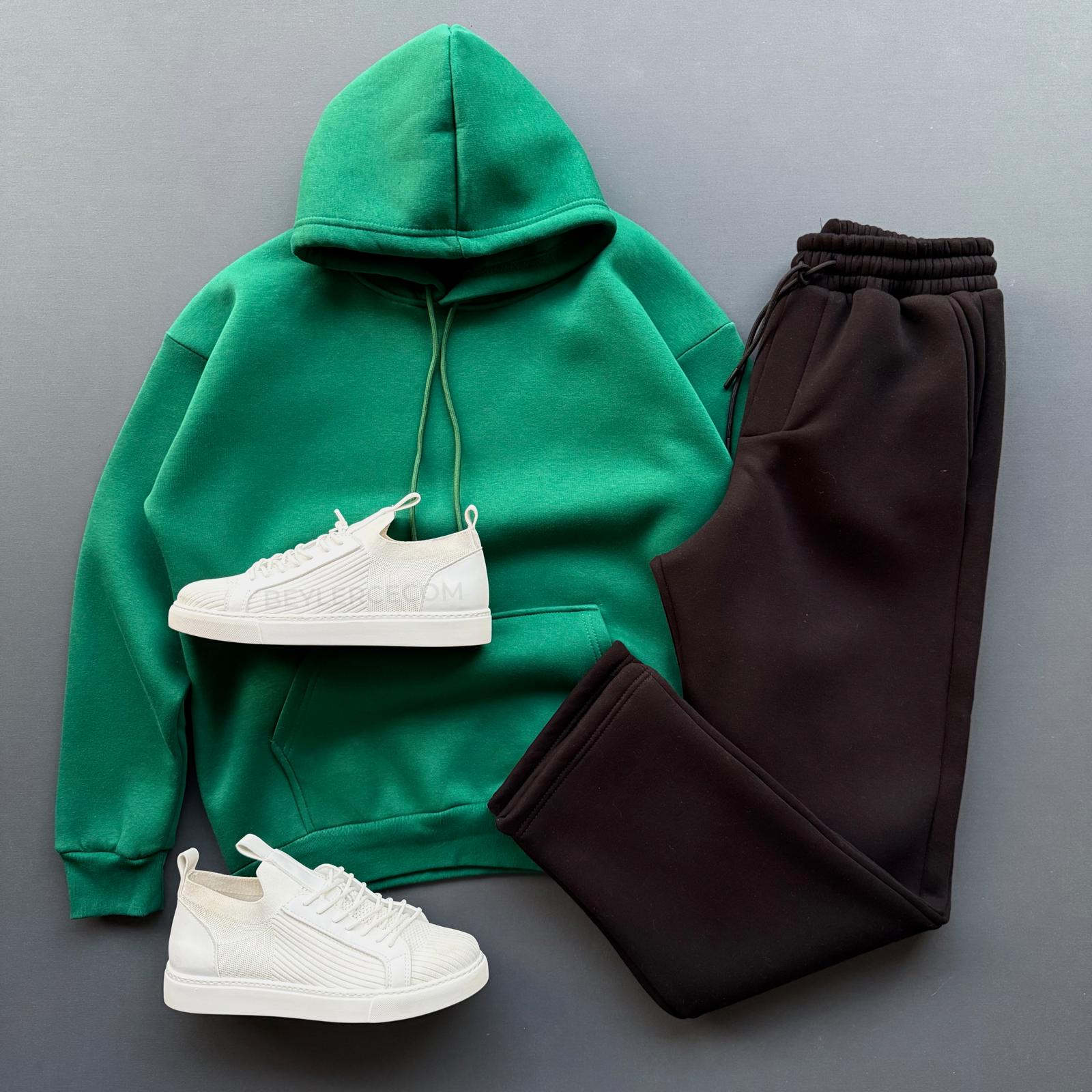 Kanguru Sweatshirt + Baggy Fit Eşofman Kombin