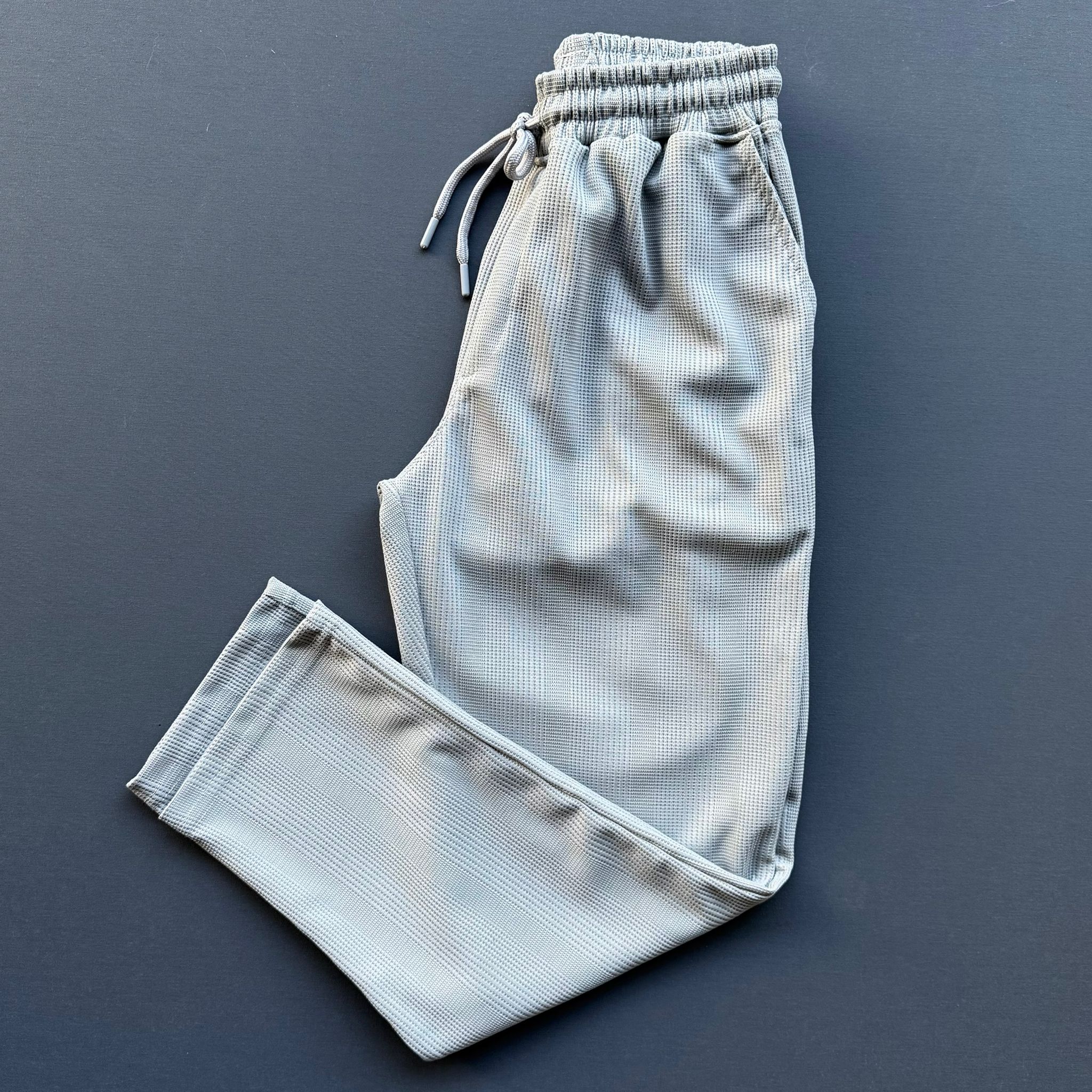 Petek Kumaş Baggy Pantolon - Gri