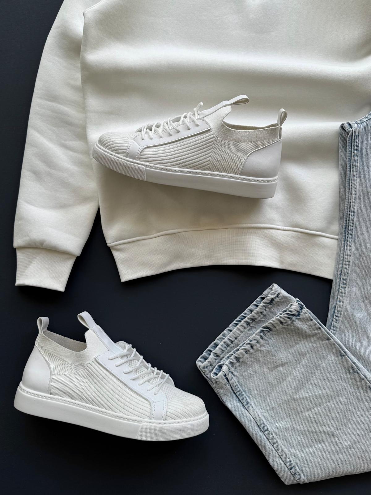 Baggy Kot Pantolon + Fermuar Yakalı Sweat Kombin