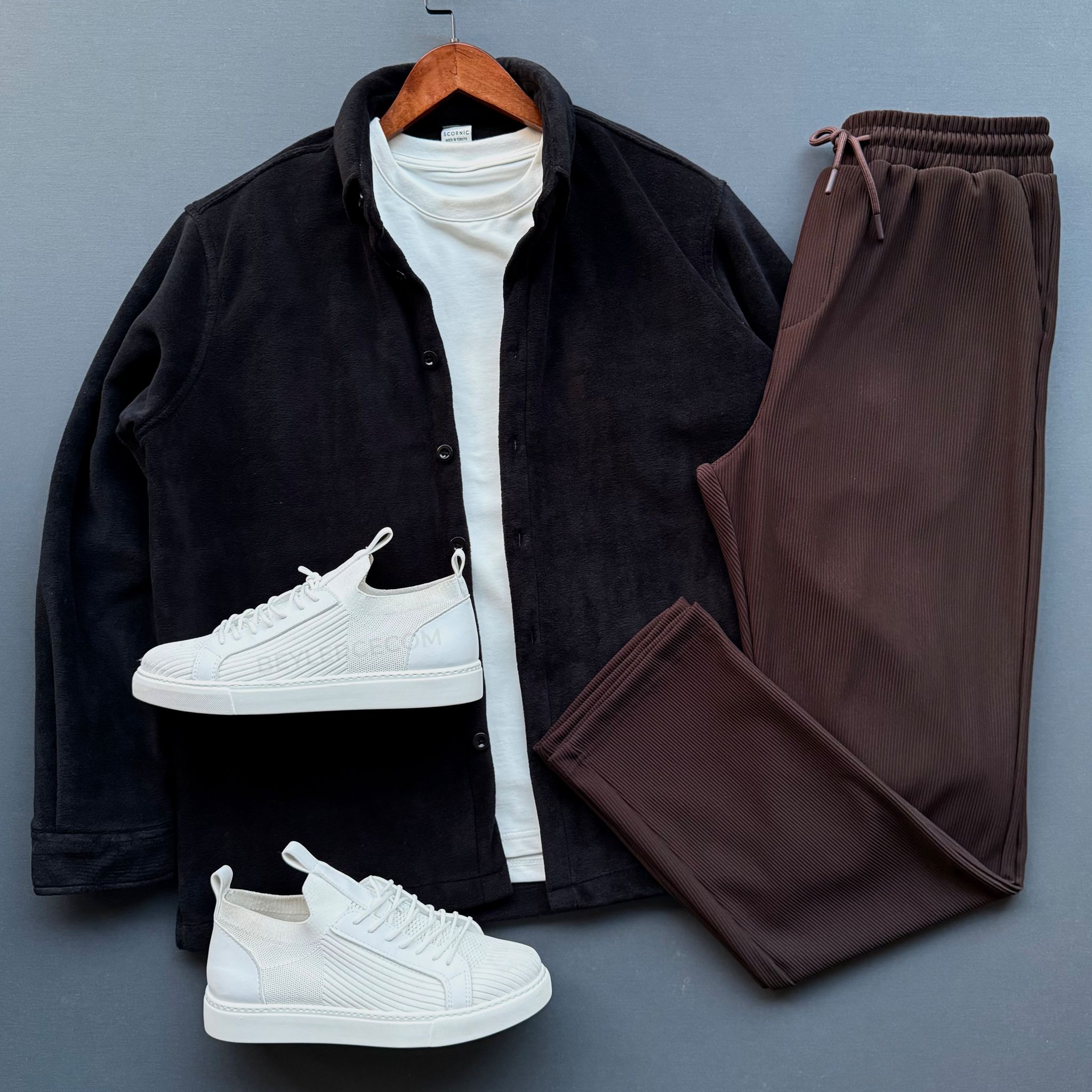 Polar Gömlek + Baggy Fitilli Pantolon Kombin