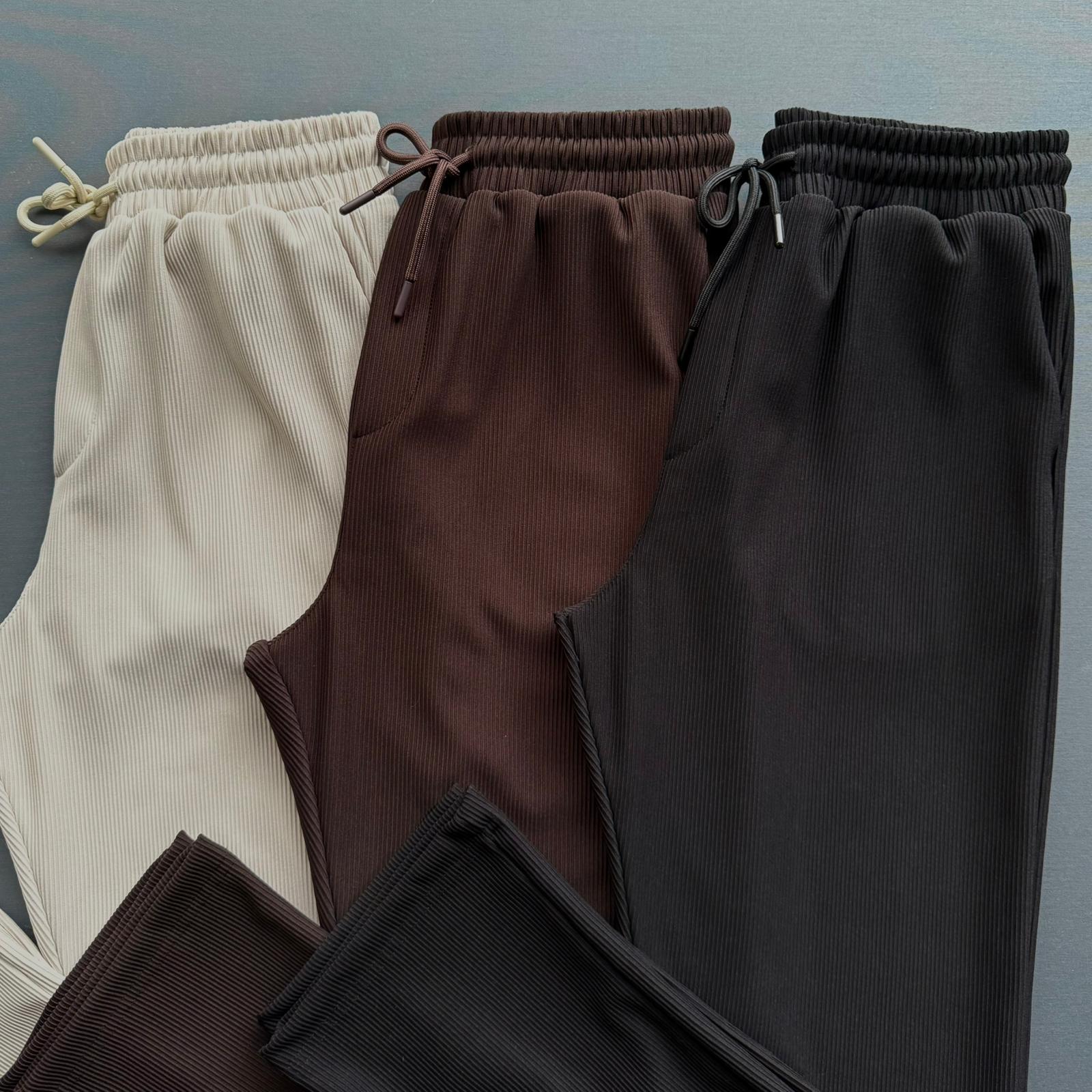 3 Adet Baggy Fitilli Bol Pantolon