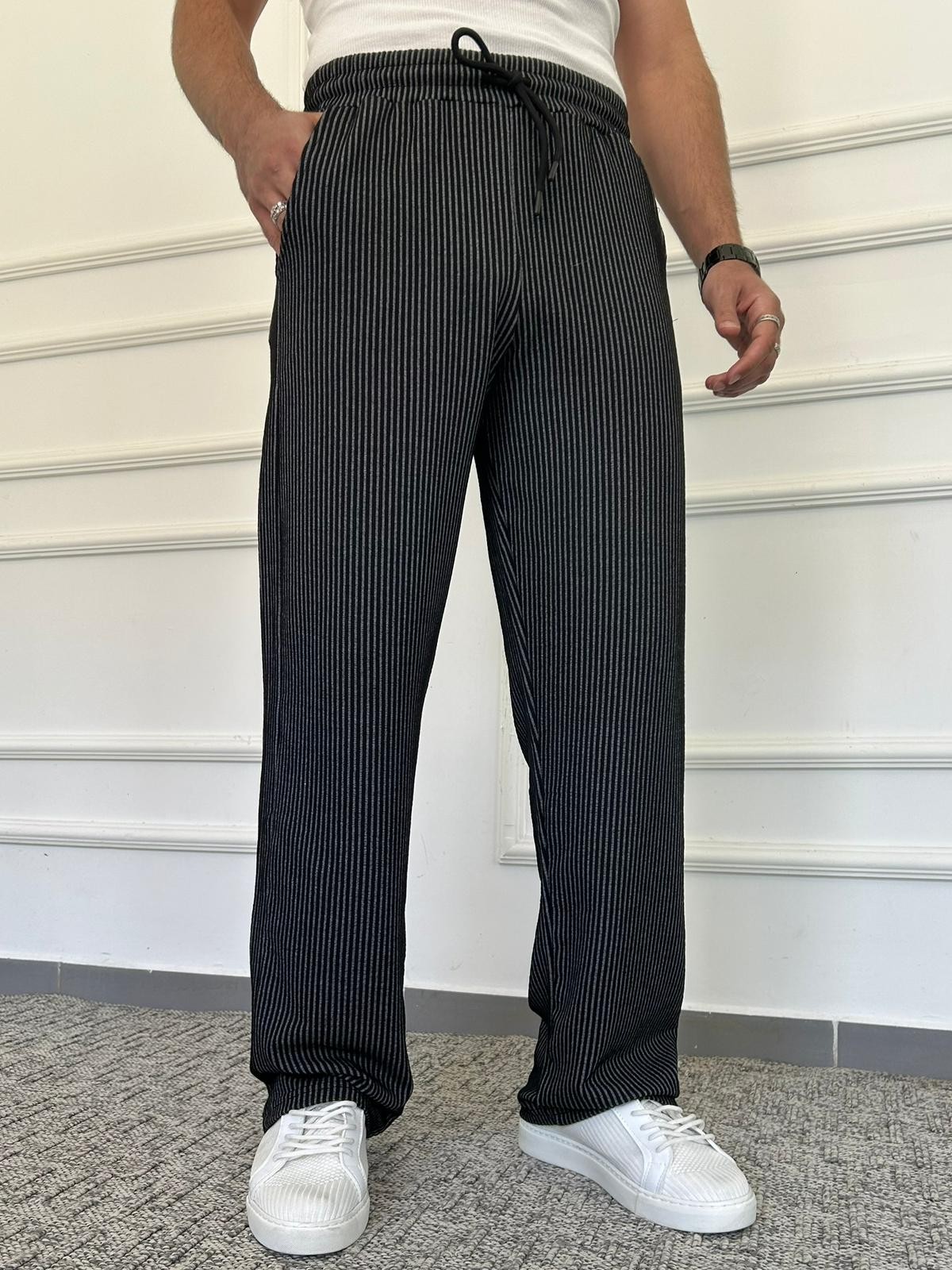 Çizgili Unisex Eşofman Altı