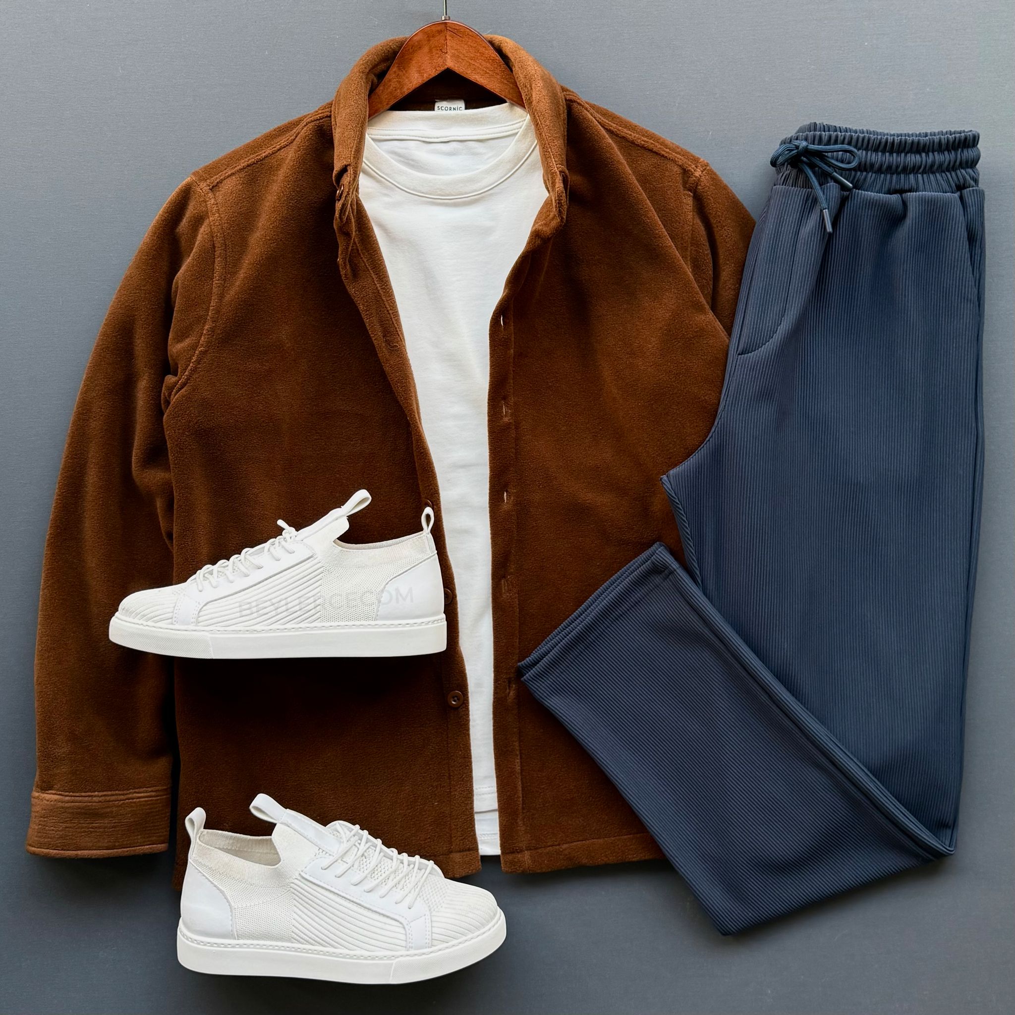 Polar Gömlek + Baggy Fitilli Pantolon Kombin