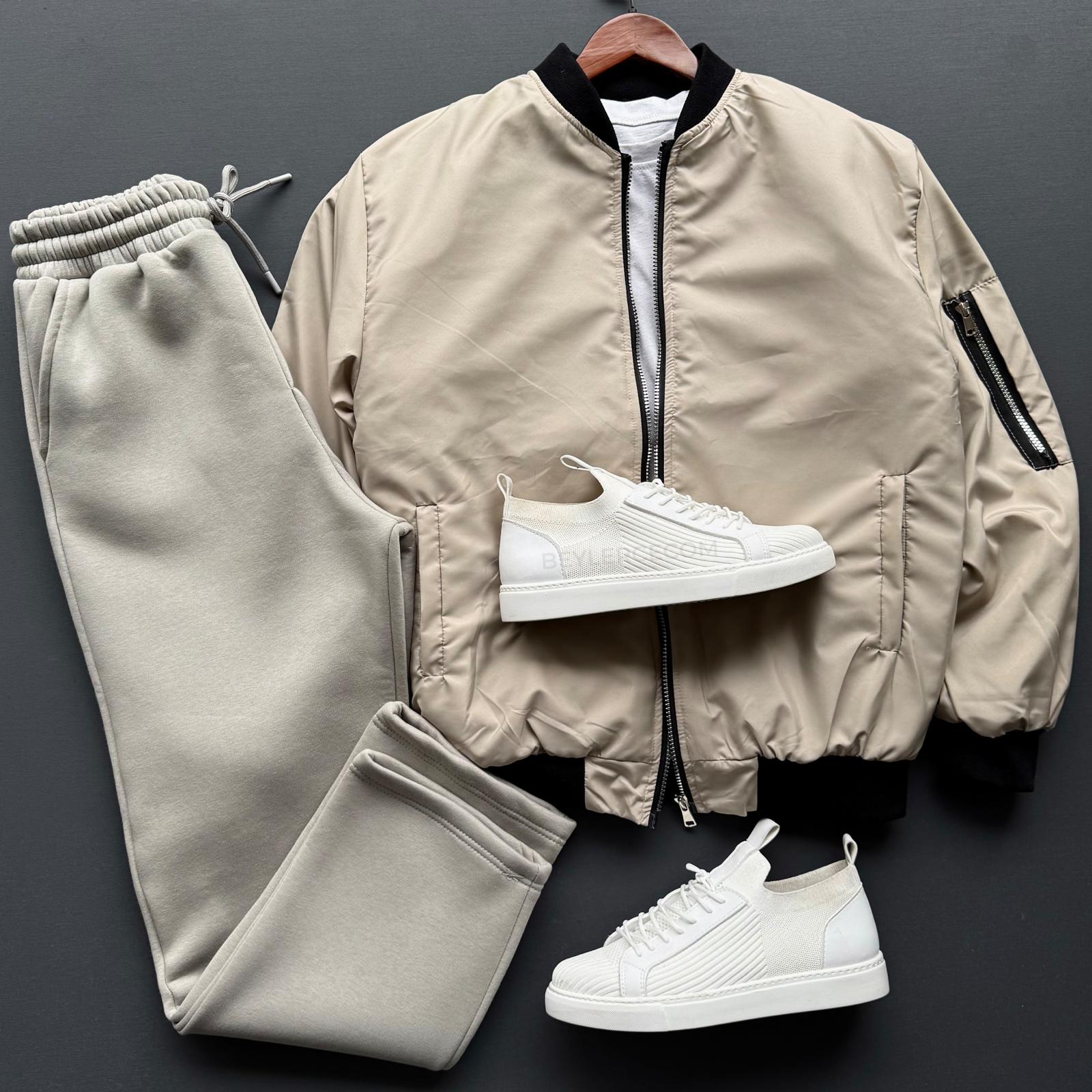 Oversize Bomber Ceket + Baggy Eşofman Kombin