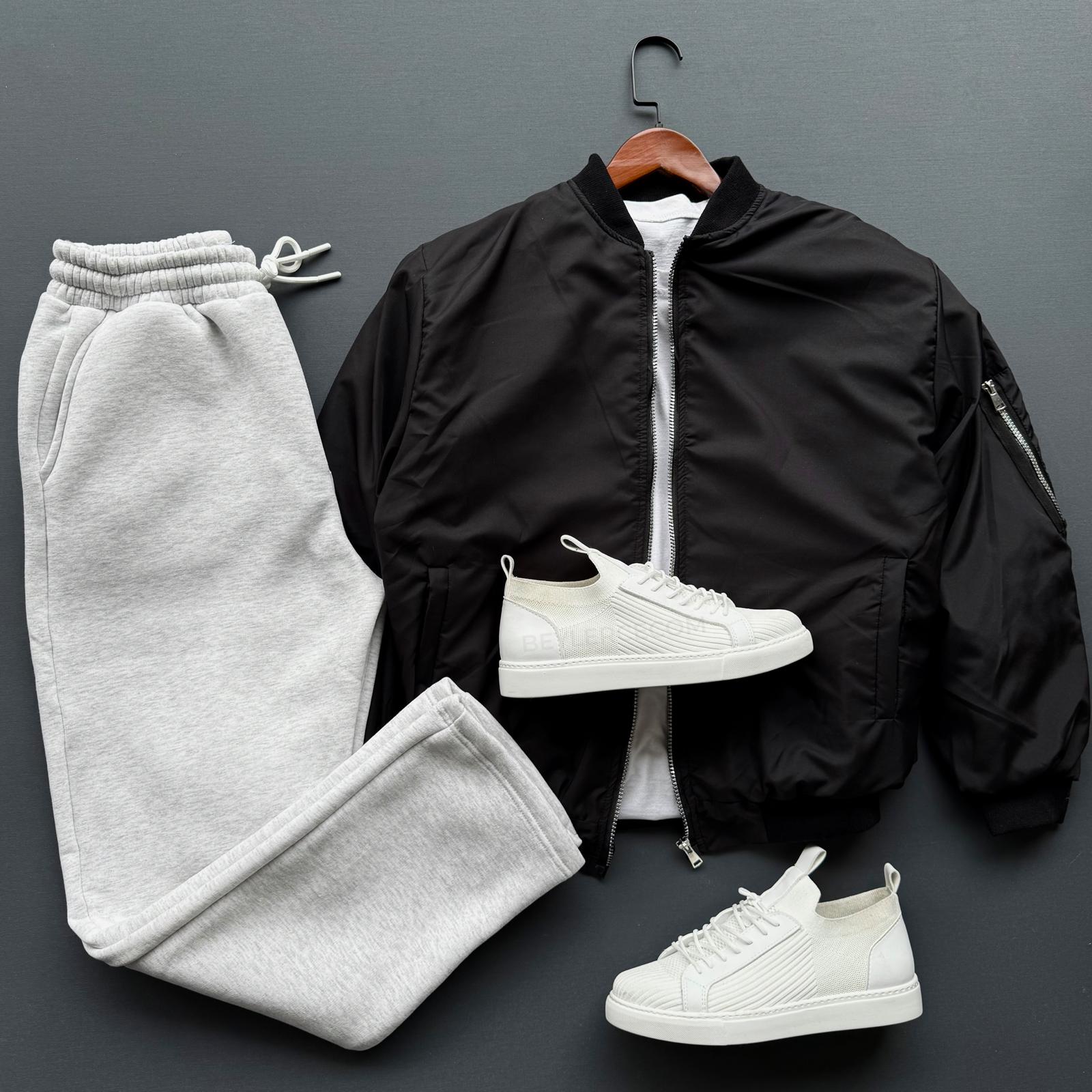 Oversize Bomber Ceket + Baggy Eşofman Kombin