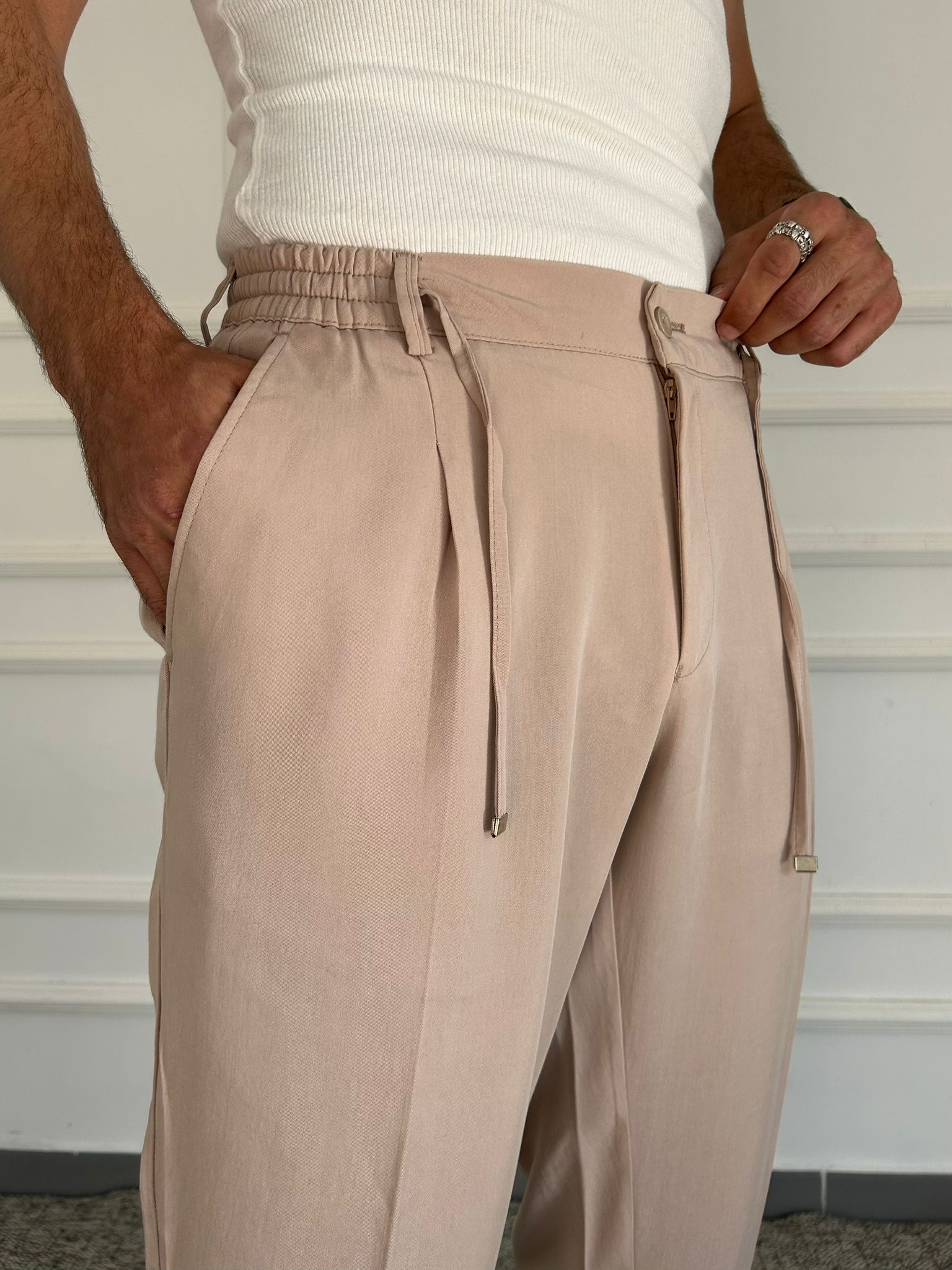 Tensel Kumaş Regular Fit Pantolon