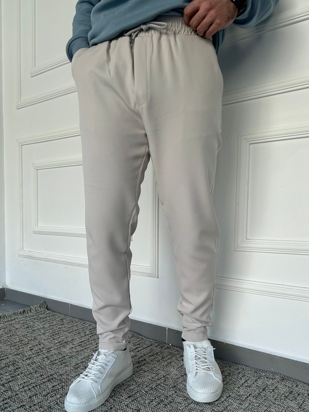 Duble Paça Jogger Pantolon - Gri
