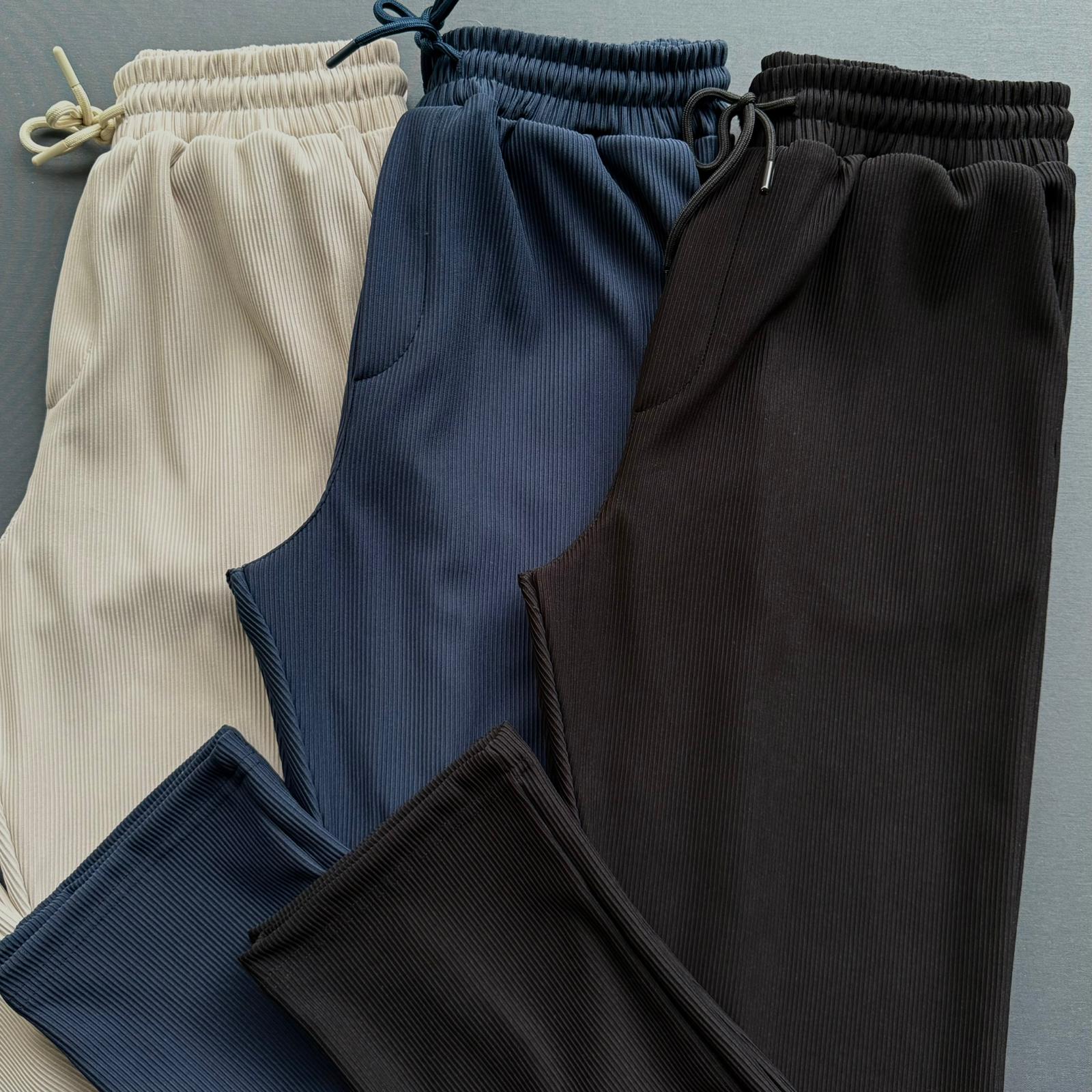 3 Adet Baggy Fitilli Bol Pantolon